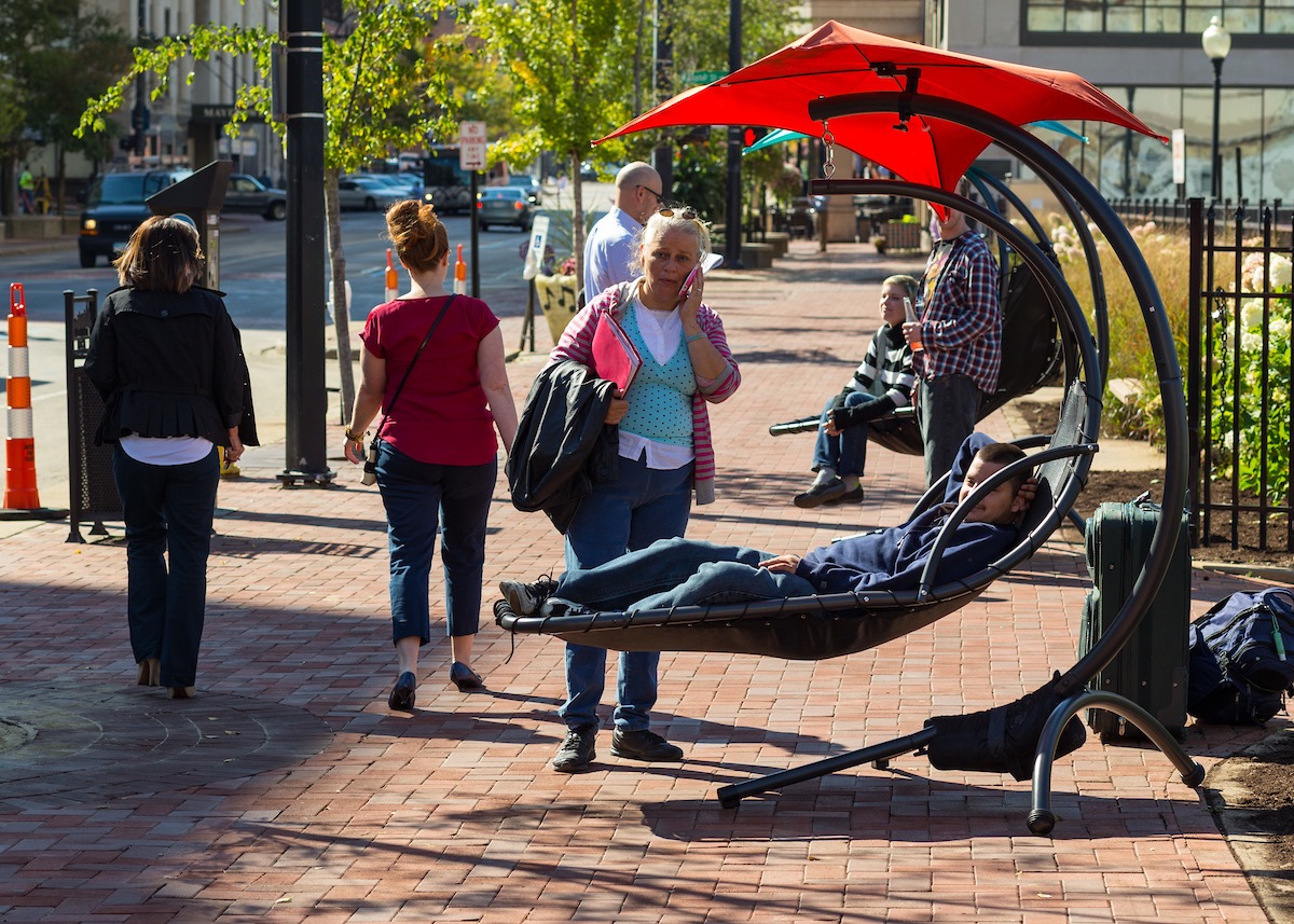 Small, low-risk "prototyping" experiments explore how Main Street can be used as public space and not just a transportation thoroughfare.