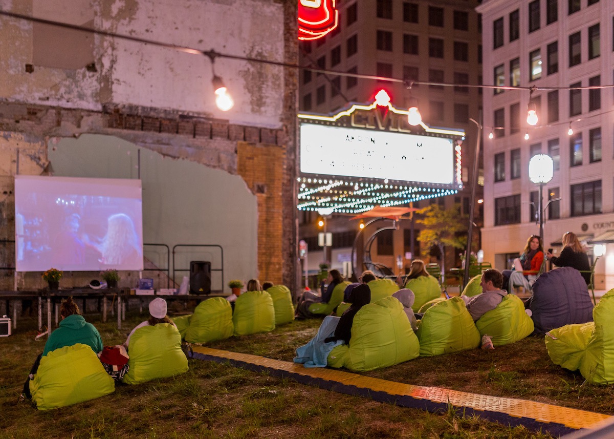Public events making use of underutilized space can activate downtown streets.