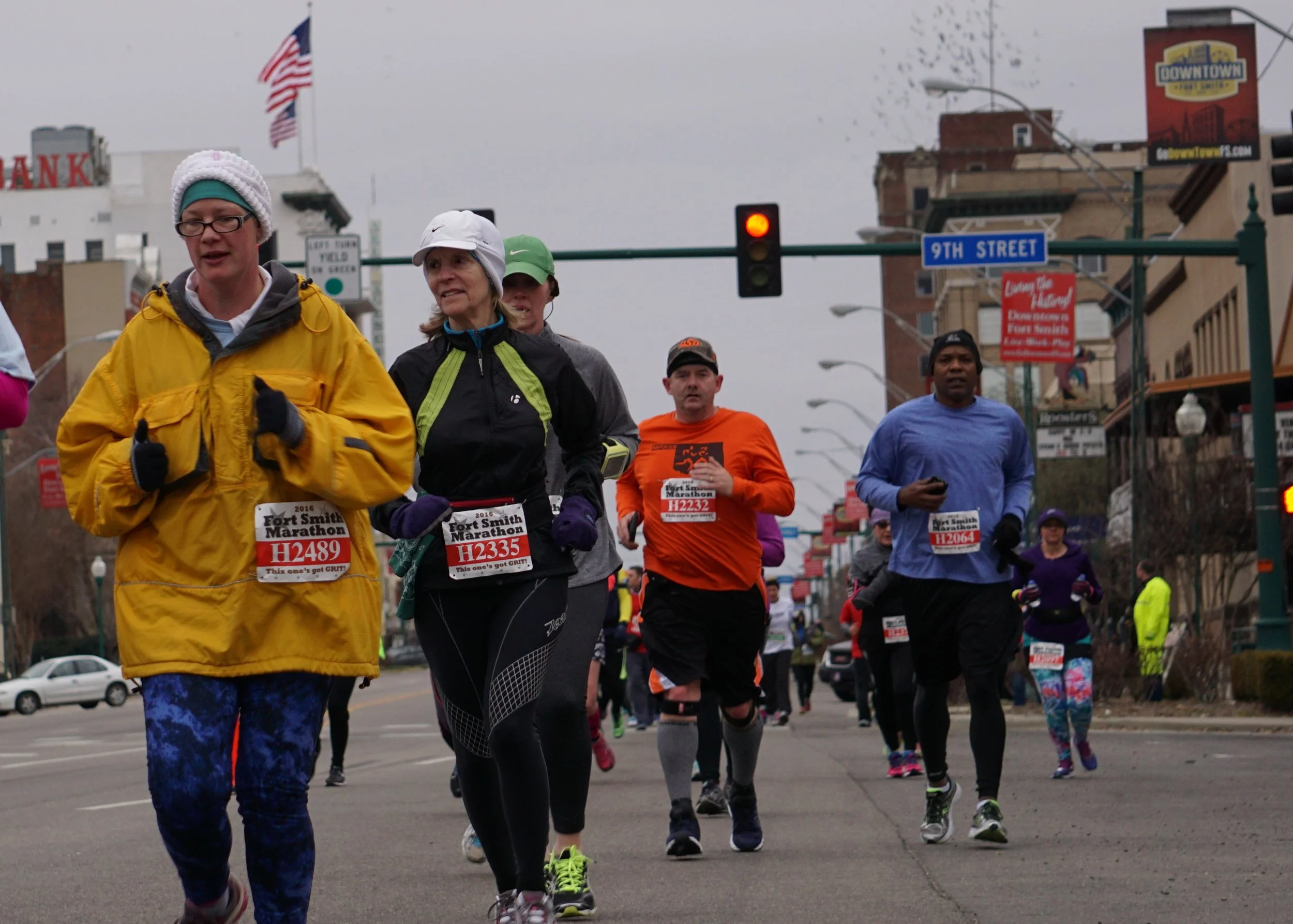 Fort Smith Marathon on downtown’s Garrison Avenue, which is also U.S. Highway 64. Wide streets and fast traffic remain a threat to the day-to-day walkability of downtown Fort Smith. (Source: 64.6 Downtown)