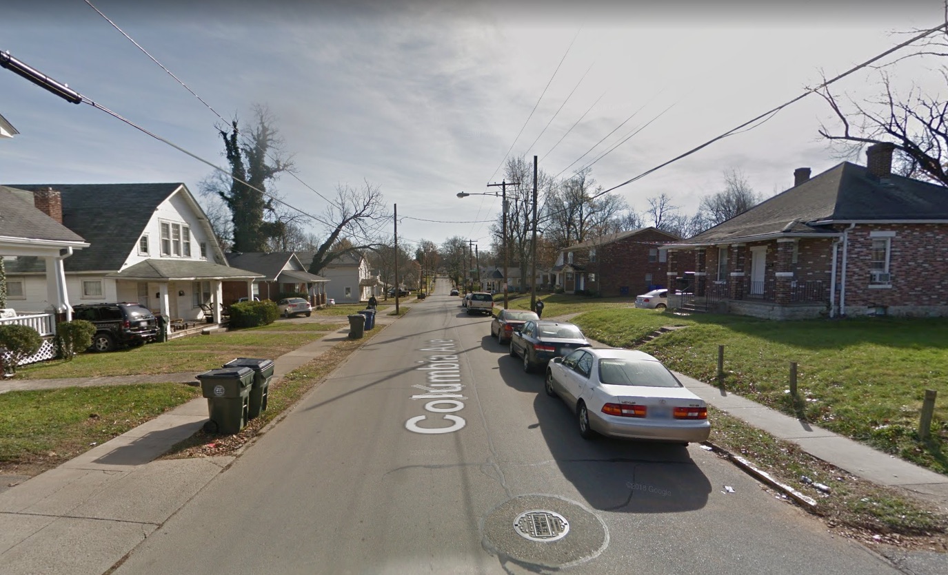 Unpriced parking along Columbia Avenue