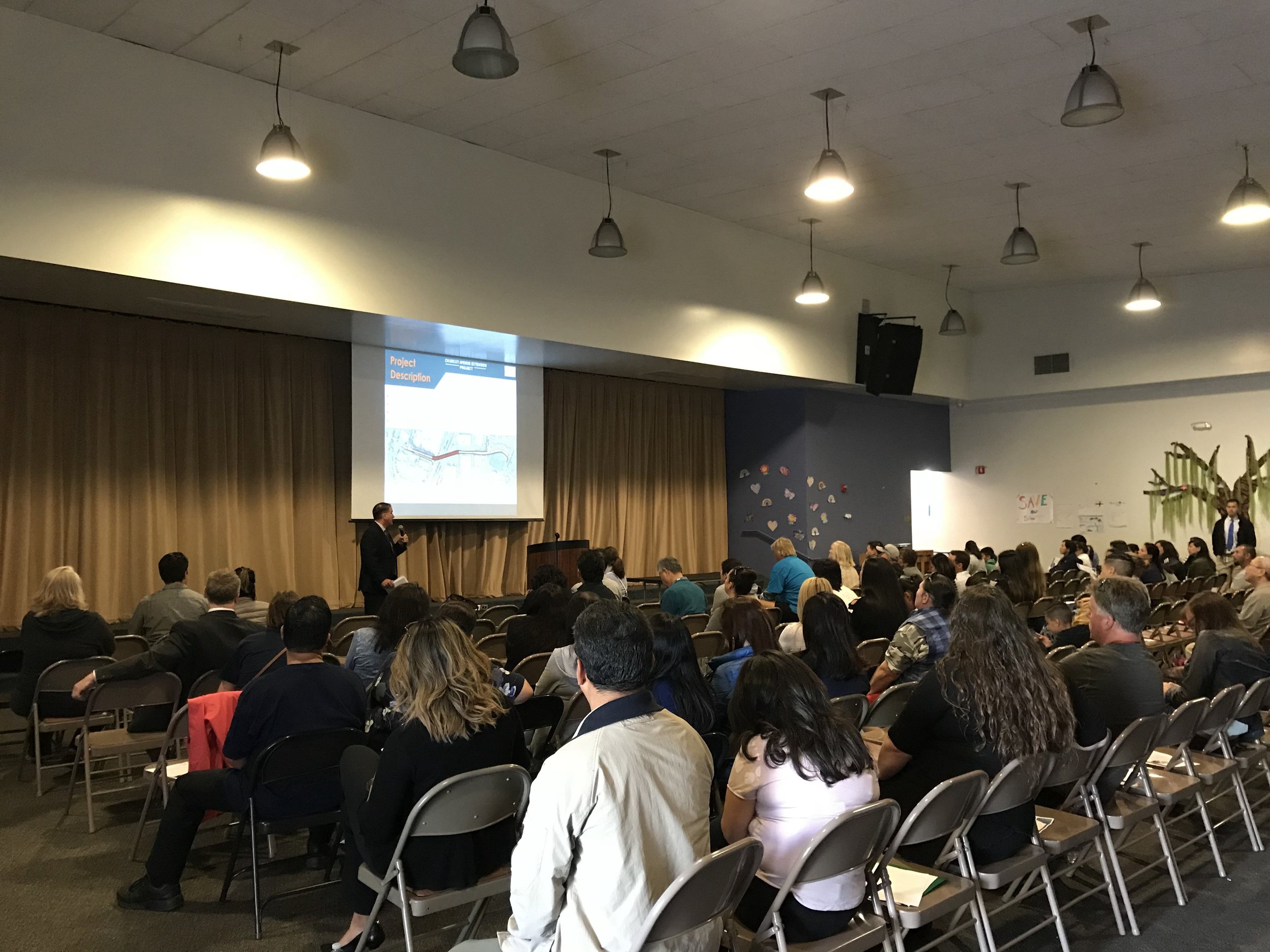 Community meeting at the school on May 21, 2018