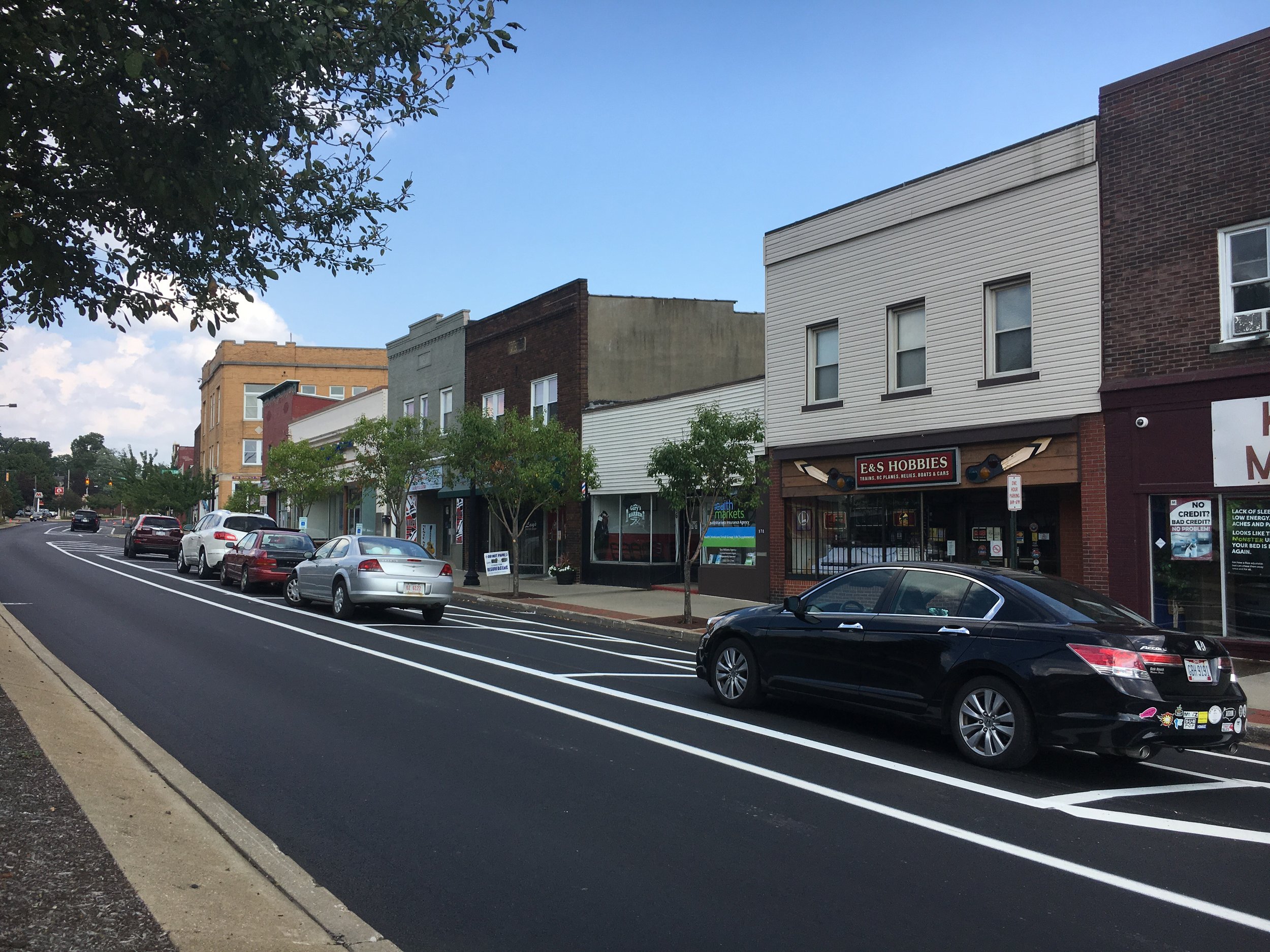 Kenmore Boulevard after its recent reconfiguration. (Source: Kenmore Neighborhood Alliance)