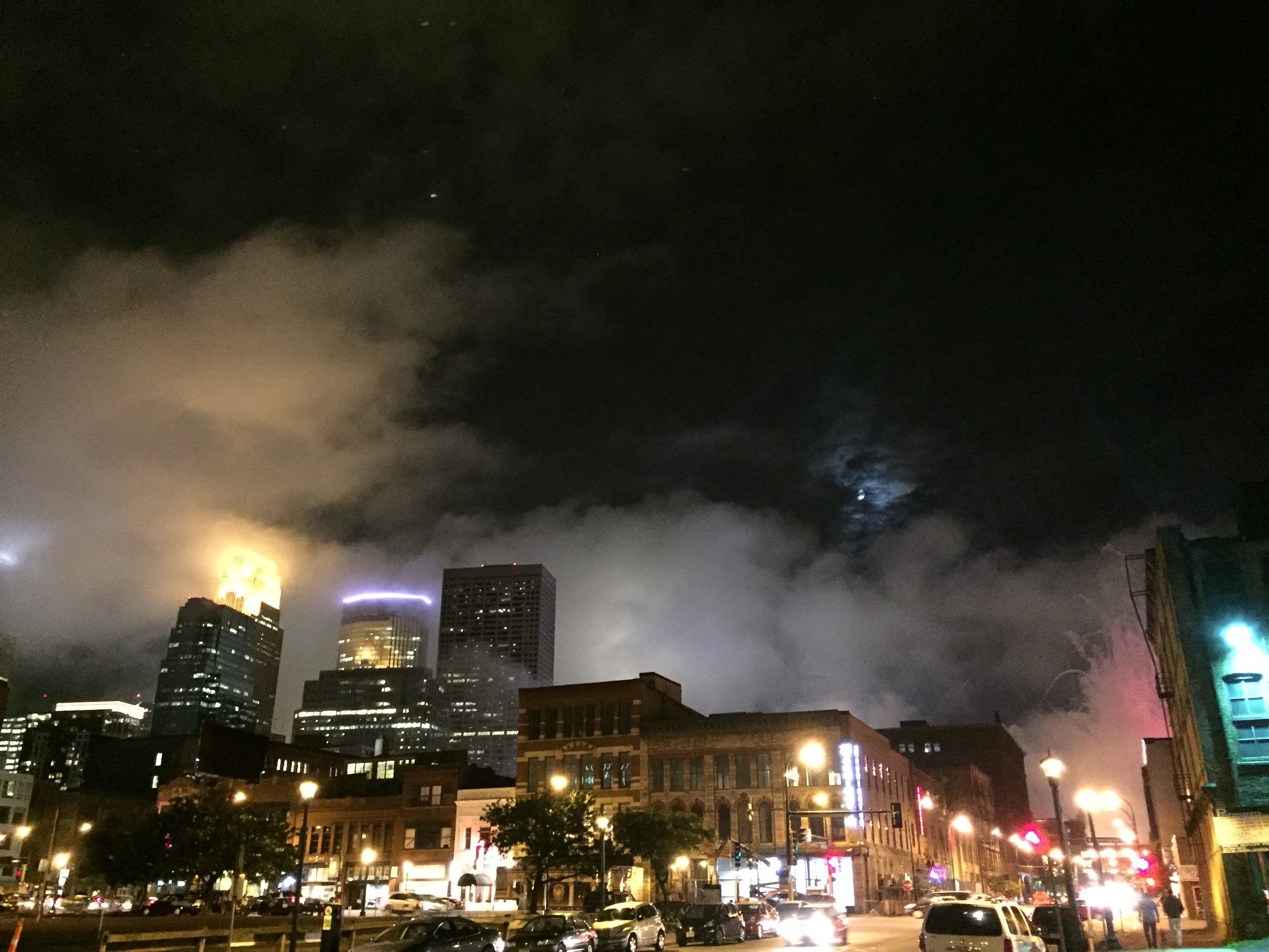 Minneapolis’s North Loop at night. (Source: Wikimedia Commons)