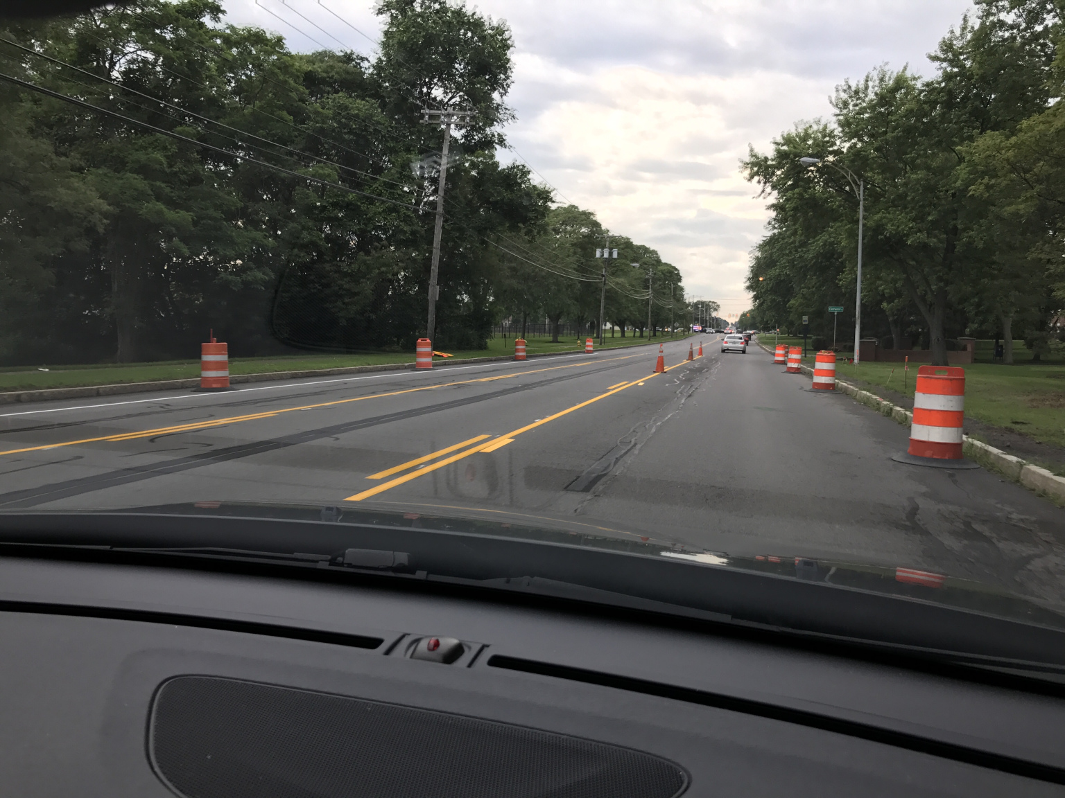  Temporarily, a section of Elmwood was reduced to two lanes and a turning lane. Many thought this might be the beginnings of a road diet… 
