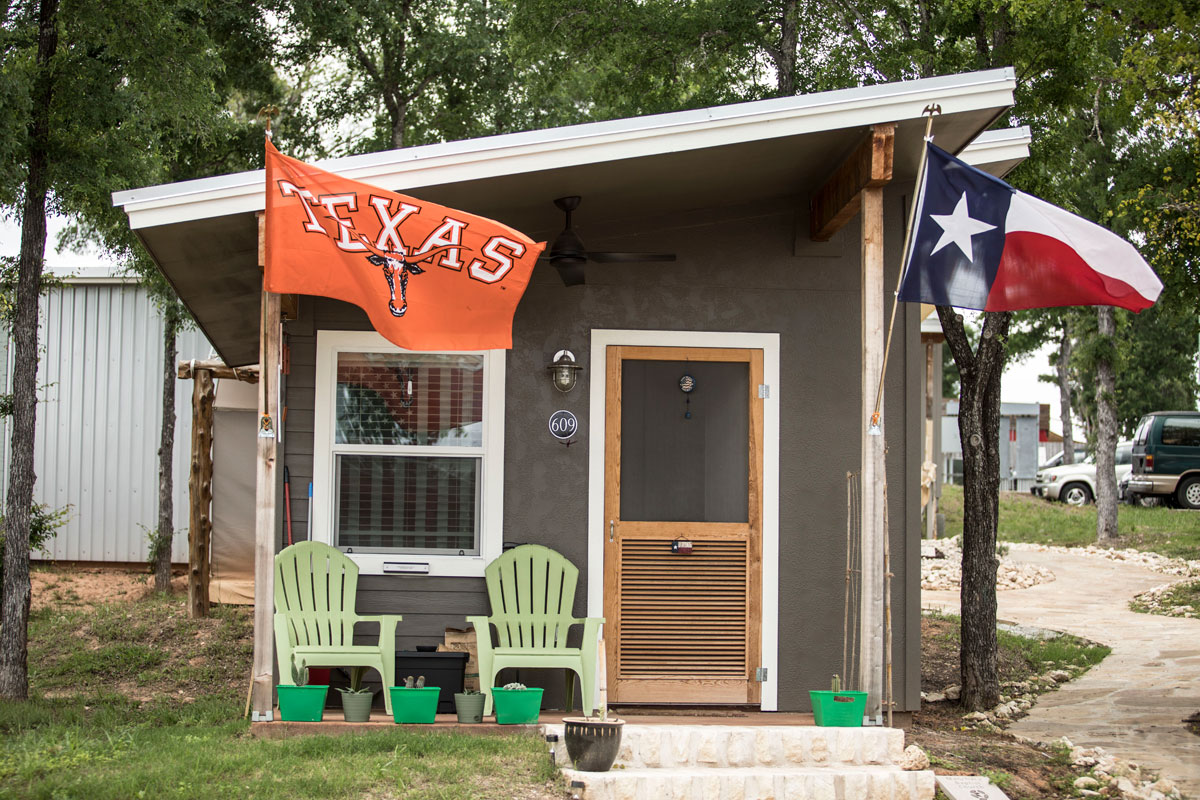 Community First! Village outside of Austin, Texas, is a tiny home and RV neighborhood which provides sustainable, affordable housing and supportive services for the chronically disabled and homeless. Photo courtesy Mobile Loaves & Fishes.