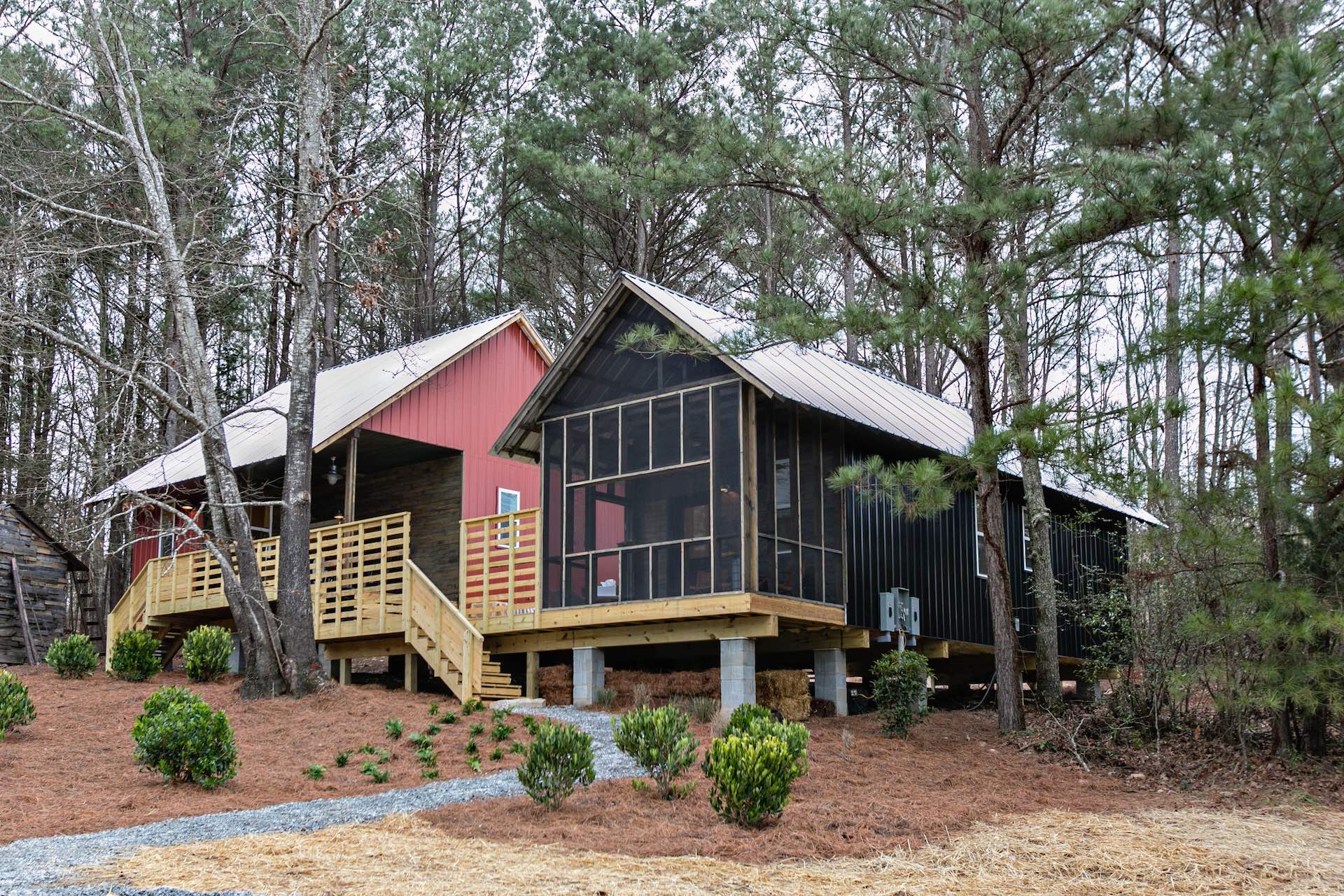 Serenbe’s Art Farm cottages, produced in collaboration with the Auburn Rural Studio.