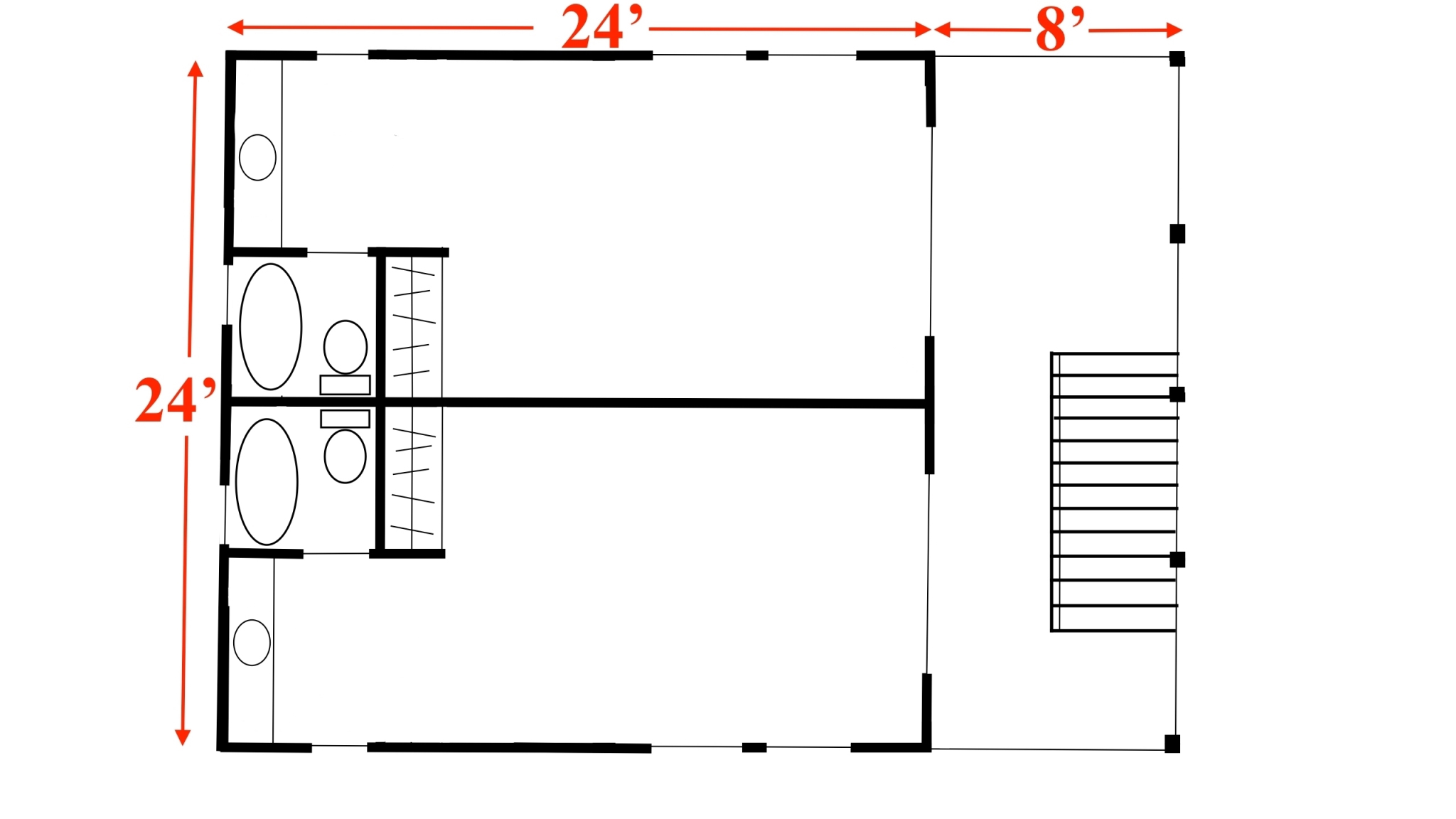First floor of “stealth triplex” subdivided.