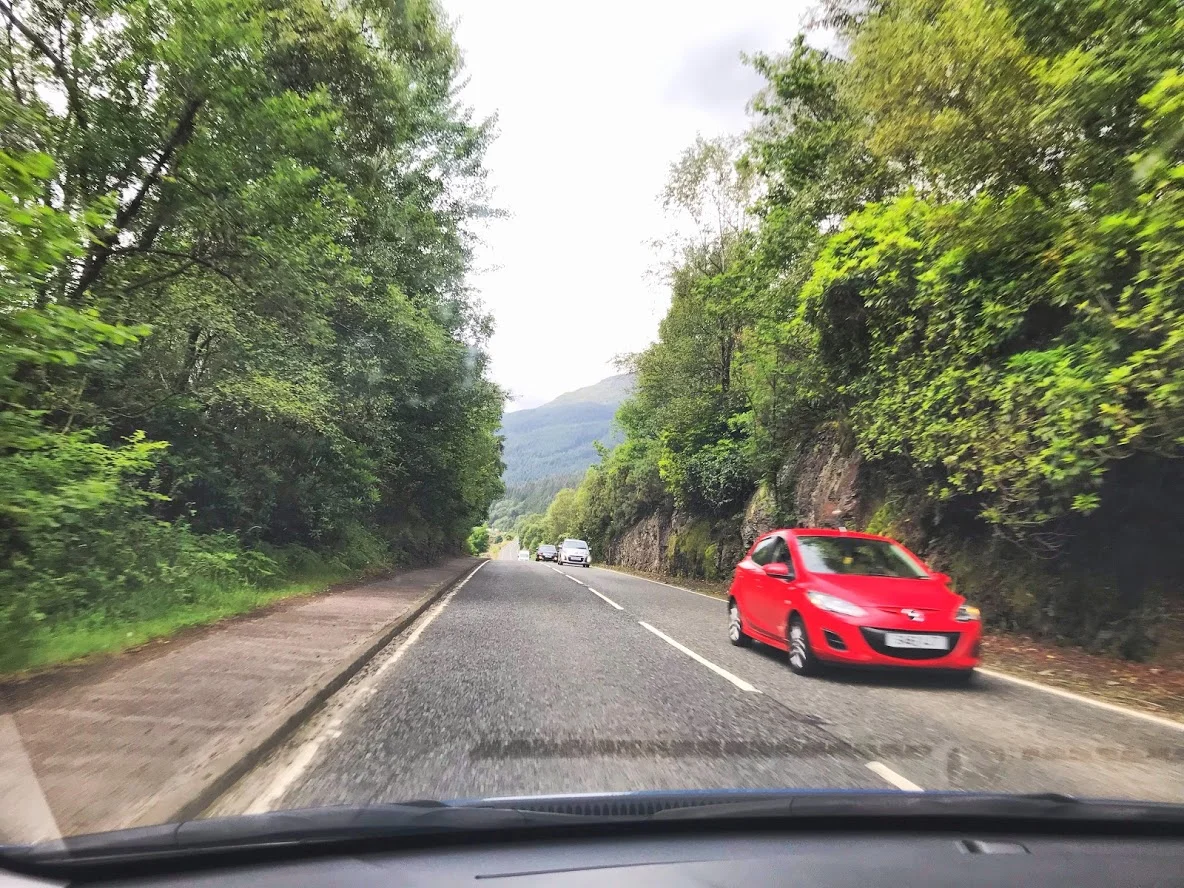A typical rural highway in Scotland