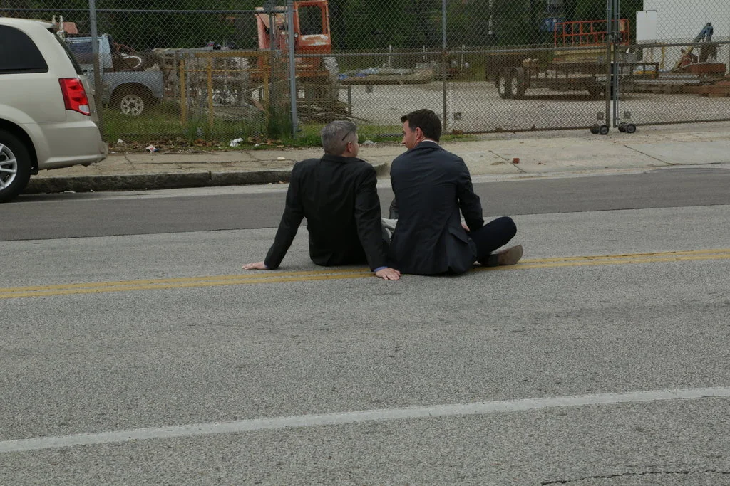Chuck learning from Mike (literally) on the streets of Memphis.