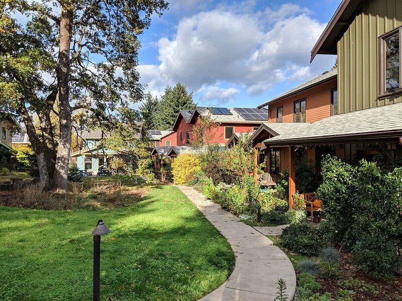A tiny-house cluster in Oregon. (Image: Sightline Institute )