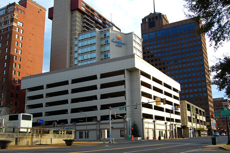 An extreme case of a “parking podium” building. (Source: Eric Allix Rogers via Flickr )