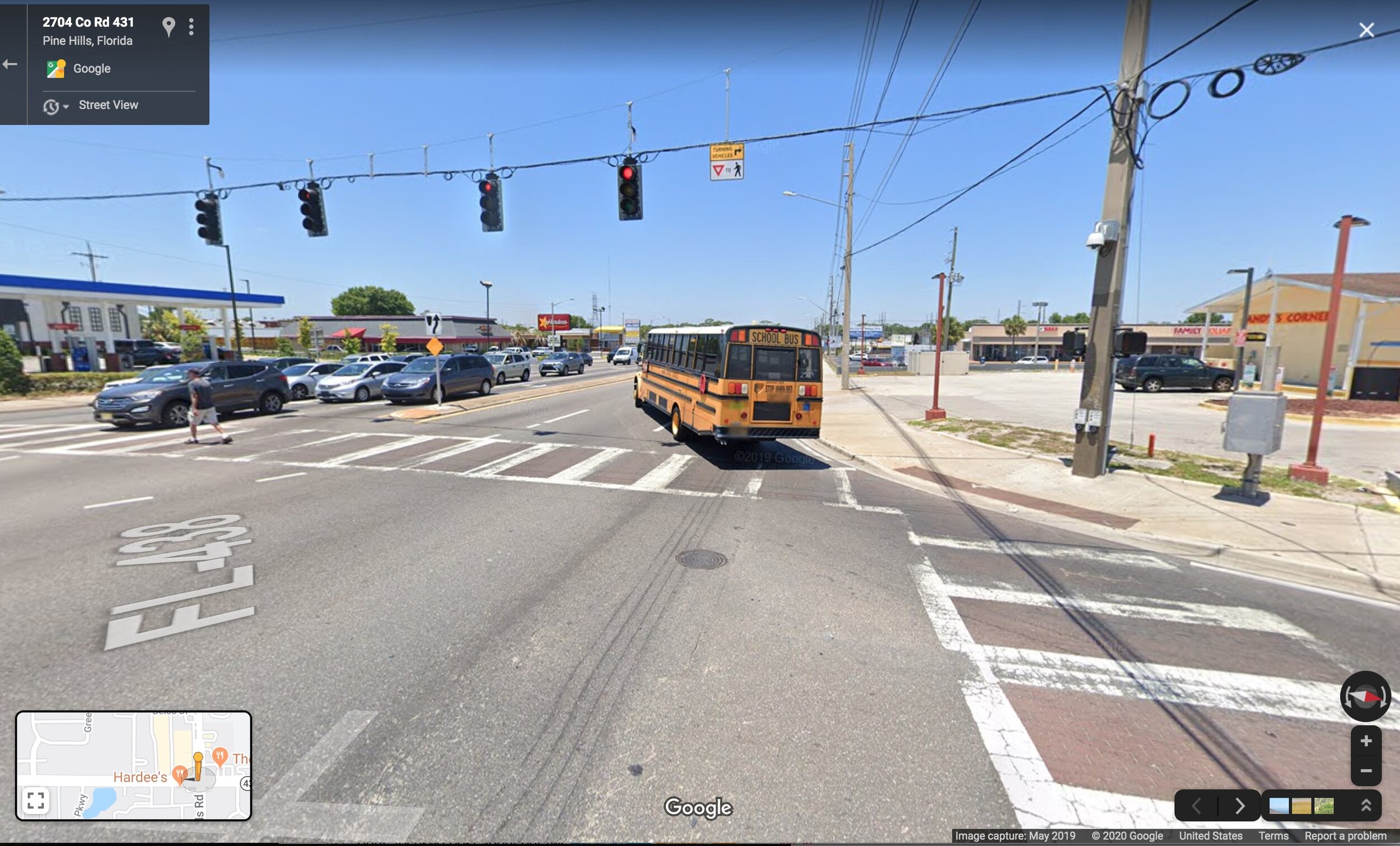  A wide curb radius allows vehicles to make right turns at high speed, endangering pedestrians who would like to use the crosswalk. A large share of pedestrian crashes nationwide occur at intersections. 