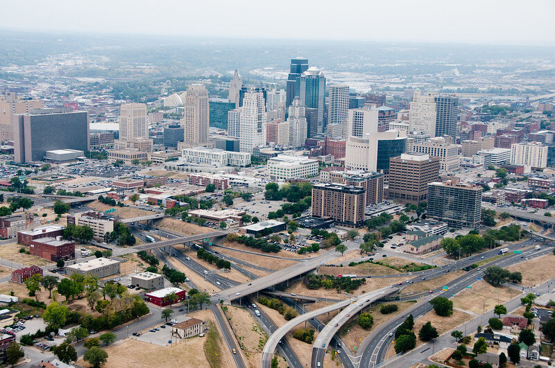 Downtown Kansas City, walled off from surrounding areas by the Loop. Photo: MODOT  via Flickr