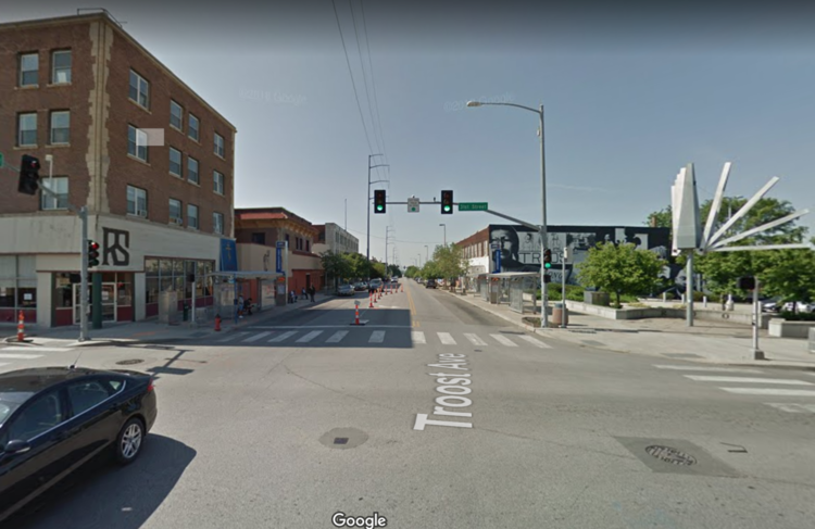 Troost Avenue, the historic racial dividing line in Kansas City. Image source.