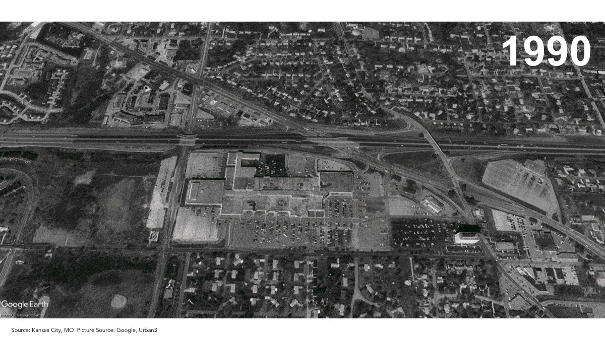 Time lapse of the Blue Ridge Mall site redevelopment.