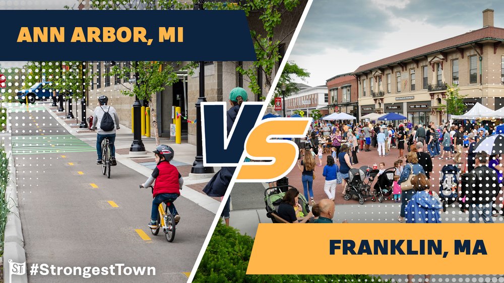Franklin was paired with Ann Arbor, MI in the Strongest Towns First Round bracket