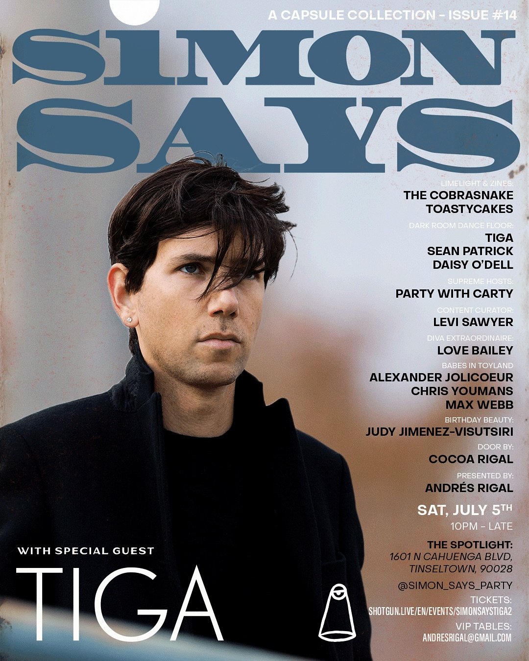 Counting down&hellip;! @tiga is widely considered one of the most prominent artists to rise from the ElectroClash movement, successfully crossing over into the broader dance music scene. In addition to releasing numerous major hits, he&rsquo;s remixe