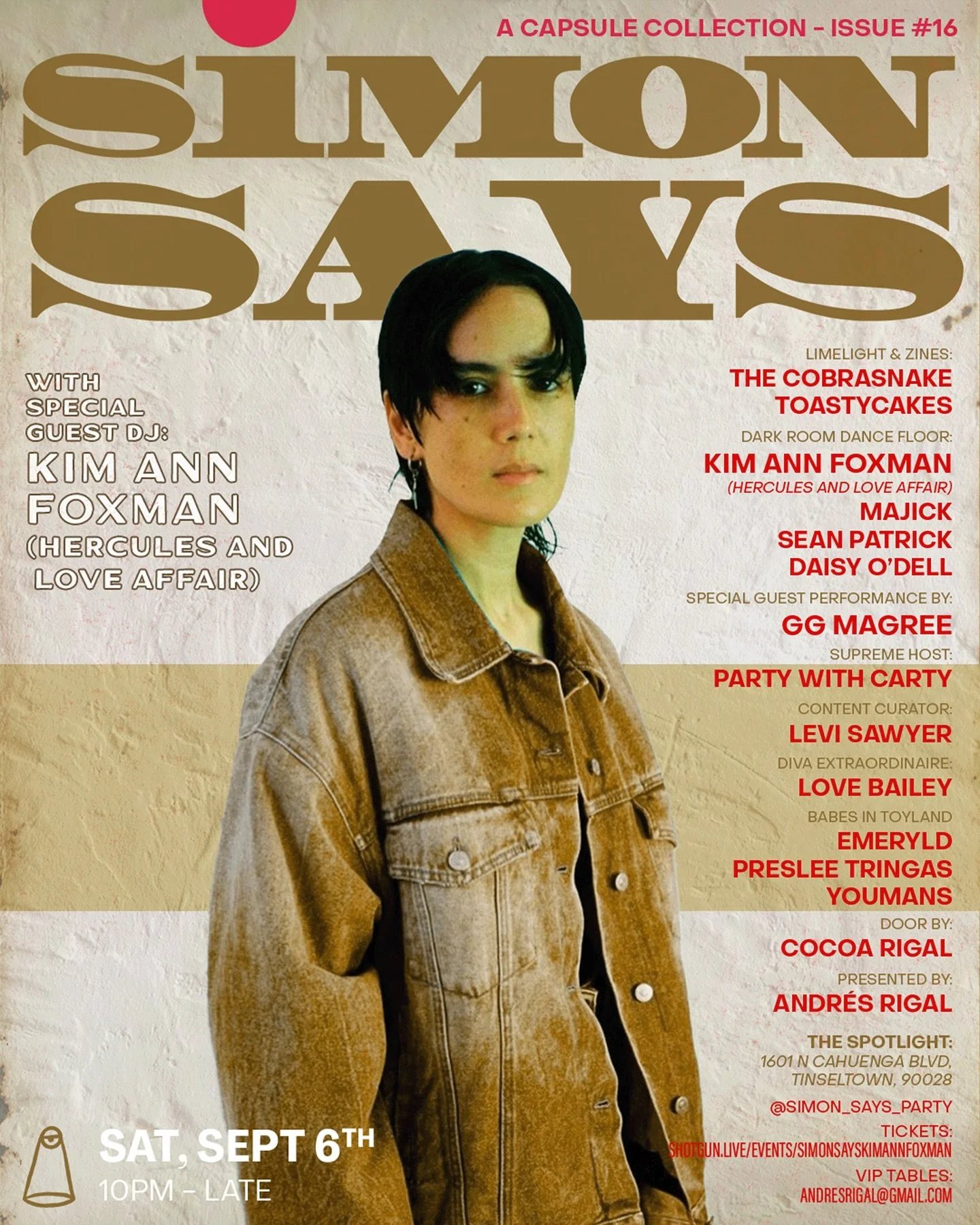 THIS SATURDAY ⚡️ Hawaii-born, NYC-based musician and DJ Kim Ann Foxman has been a rave icon for 30 years&mdash;evolving from San Francisco warehouse parties to global stages like Berghain, Bassiani, and festivals worldwide. A former vocalist for Herc