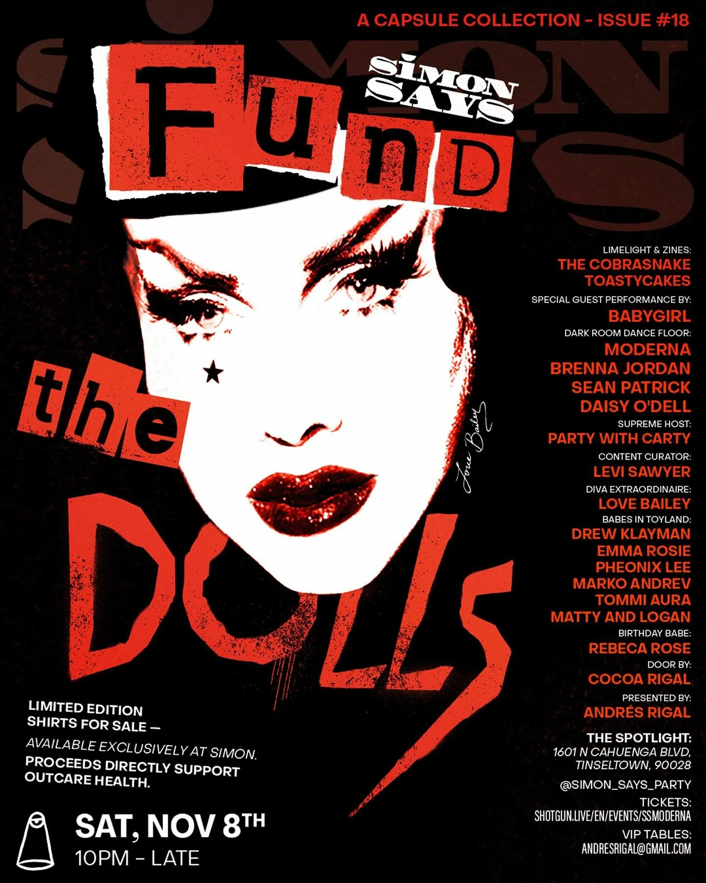 Simon Says, Fund the Dolls!! ✊🏽💄

This Saturday, Simon Says returns with purpose and a pulse&hellip; 🫰🏽🪩 A night of high glamour, low inhibitions, and radical generosity. In true Simon fashion, the evening&rsquo;s mission is as chic as it is cha