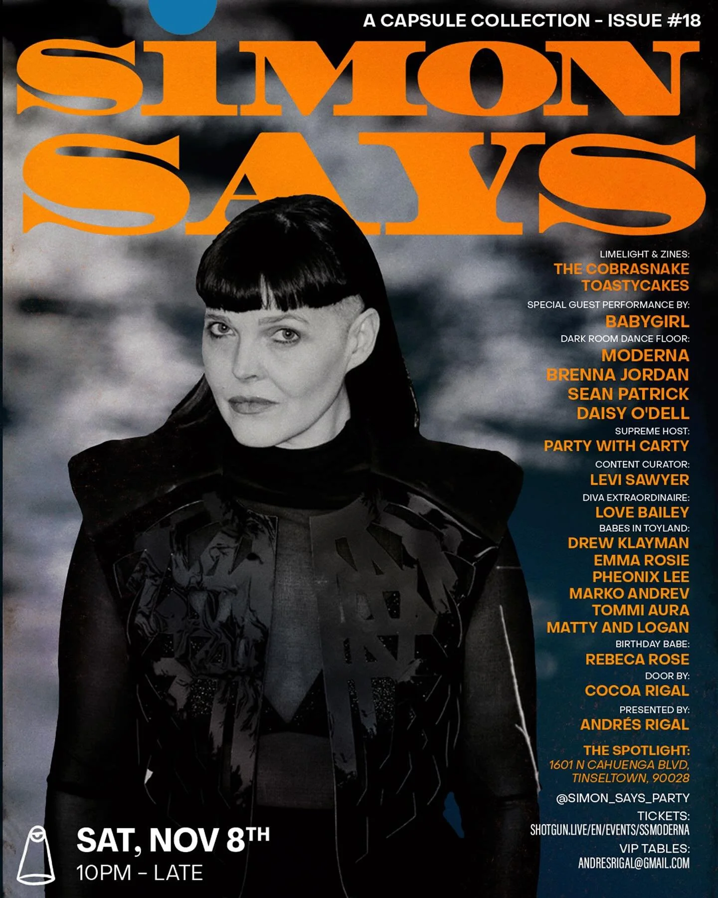 THIS SATURDAY 🏁 Moderna is a Berlin-based DJ and producer known for her dark, heady blend of Techno, Dark Disco, Elektro, and Acid, distinguished by her signature shadowy vocals. Starting out in the noise band The Static Cult, she developed a passio