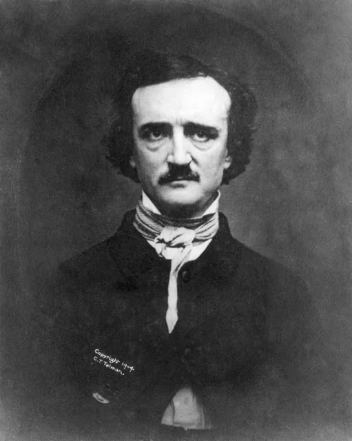 Samuel Masury and S. W. Hartshorn, Portrait of Edgar Allan Poe , 1848More about this photo here .