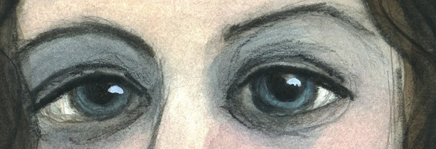 The smoky eyes of Charlotte Bronte.