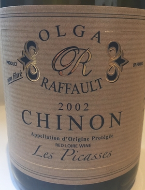 Olga Raffault, Chinon, “Les Picasses” 2002, $35