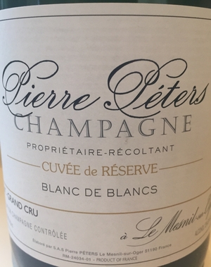 Pierre Péters, Champagne, Cuvée de Réserve, Blanc de Blancs, Grand Cru, $60