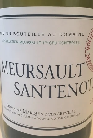 Domaine Marquis d’Angerville, Meursault Santenots, 2012, $121