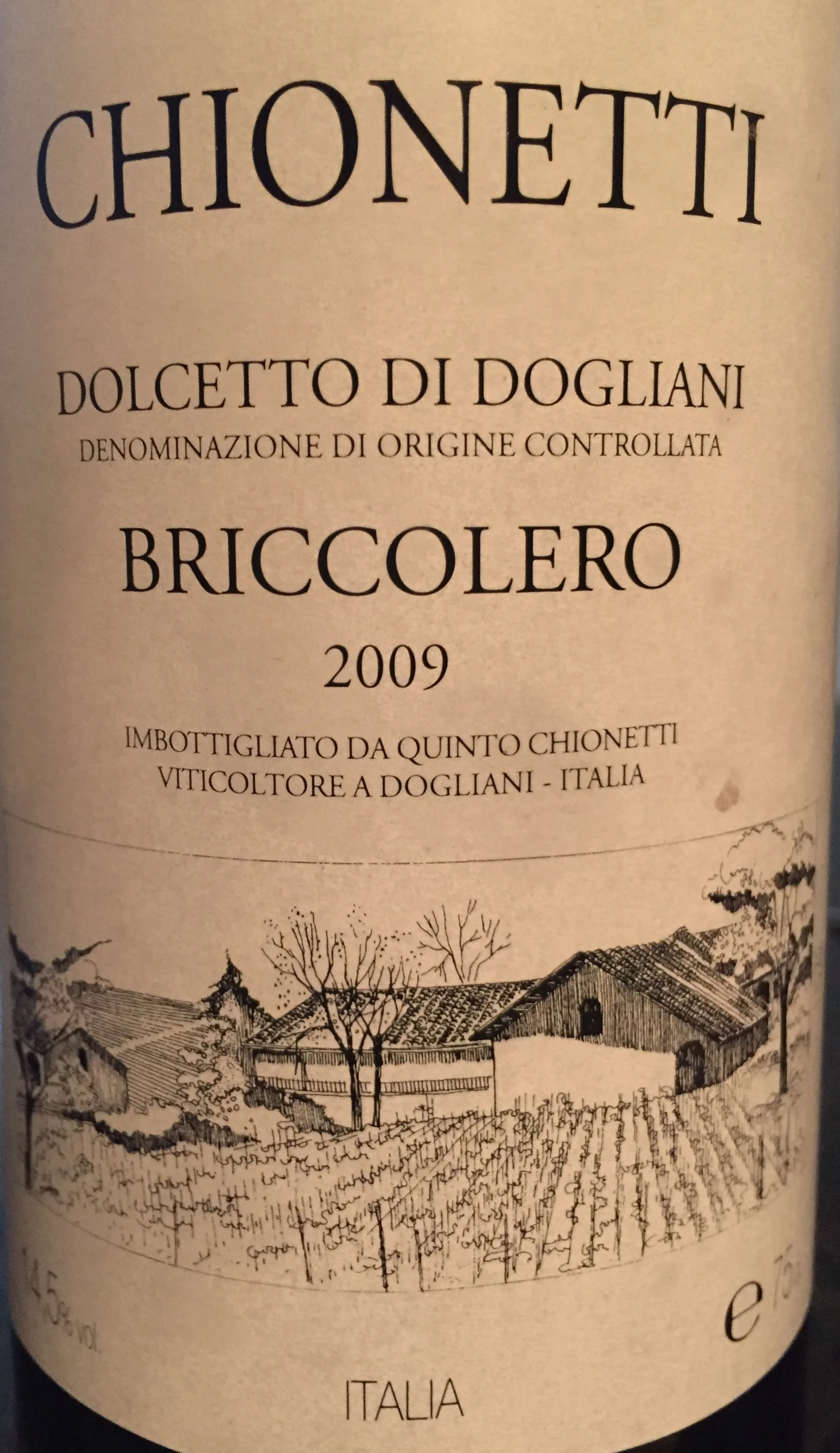 Chionetti, Briccolero, Dogliani DOCG, 2008, $22