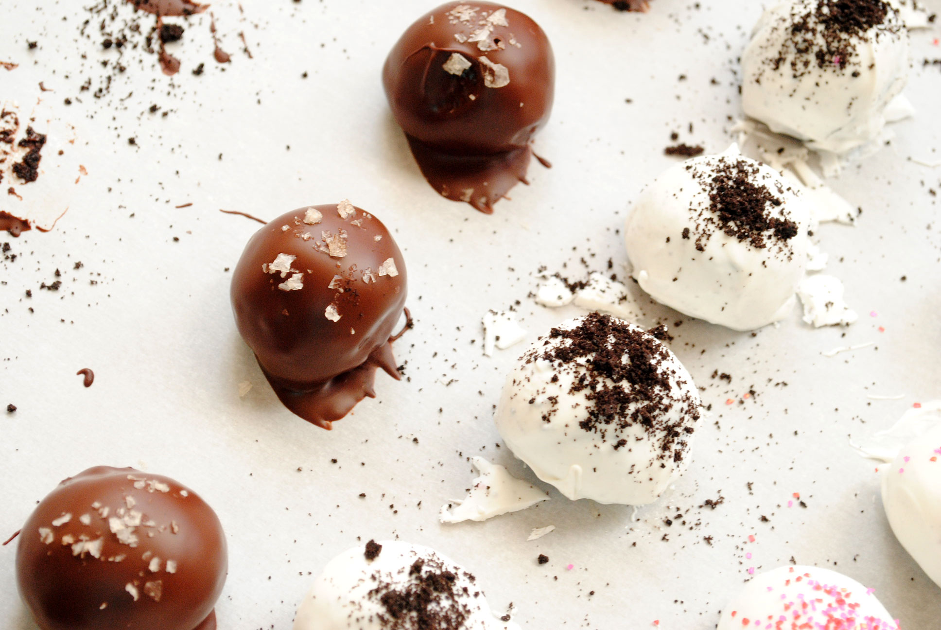 Making Sandwich Cookie Truffles