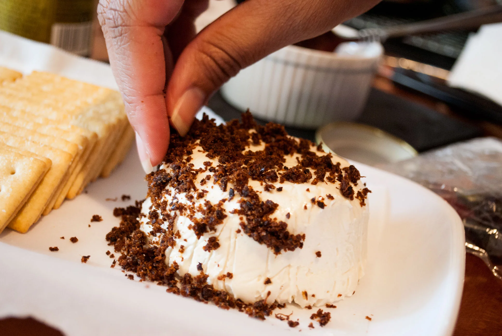Vegan Thai Chili Macadamia "Goat Cheese"