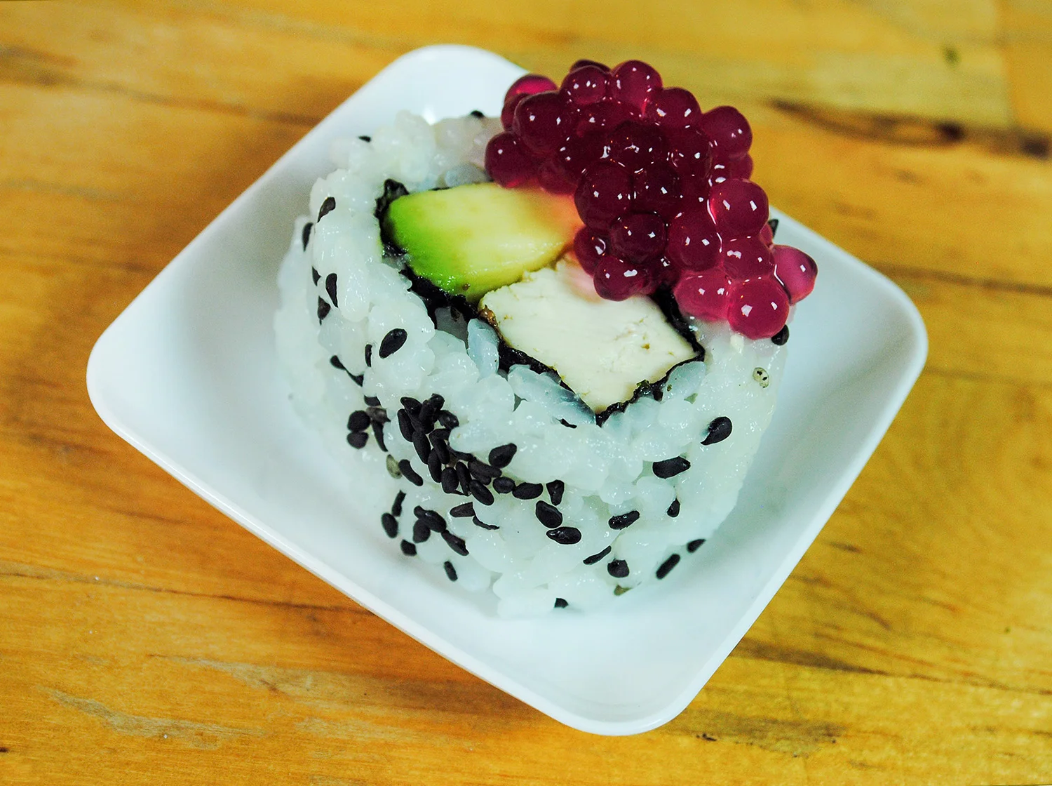 Vegan Inside Out Sushi w/ Faux Caviar
