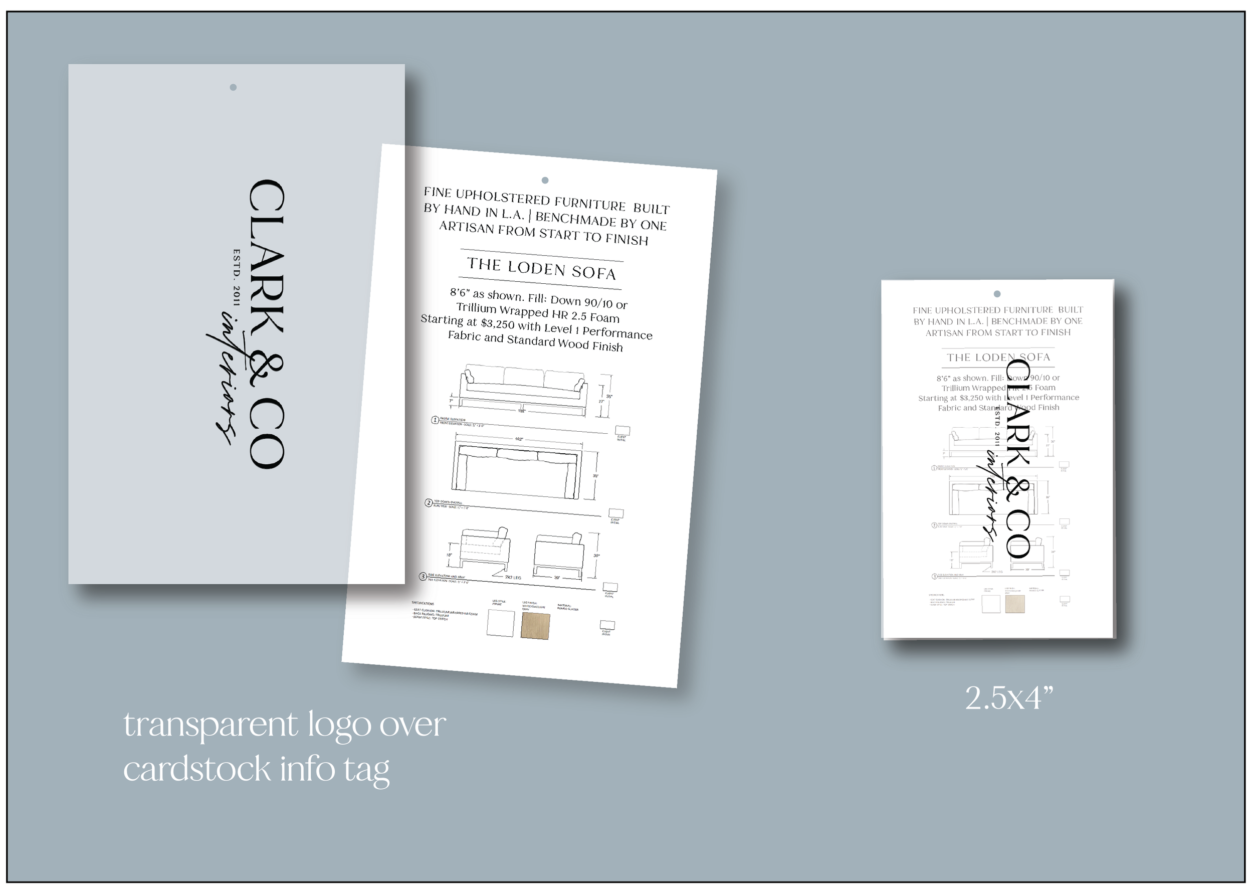 Print Collateral - Furniture Line Hang Tags