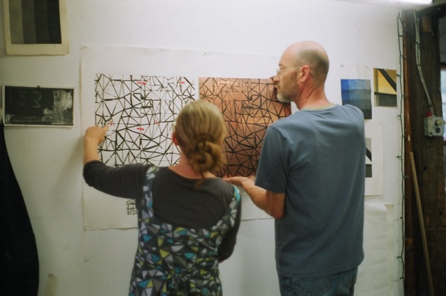 Karen Gelardi and Peter Pettengill at Wingate Studio, 2010