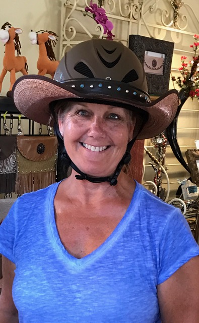 Tina and her new Helmet Hat!
