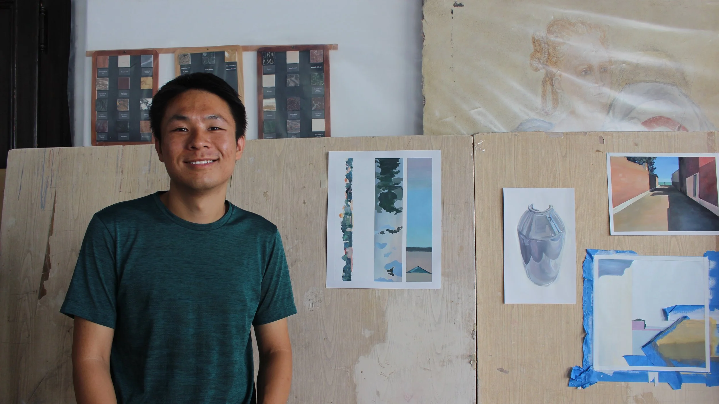 Xingze Li pictured here at his final critique at UIA.