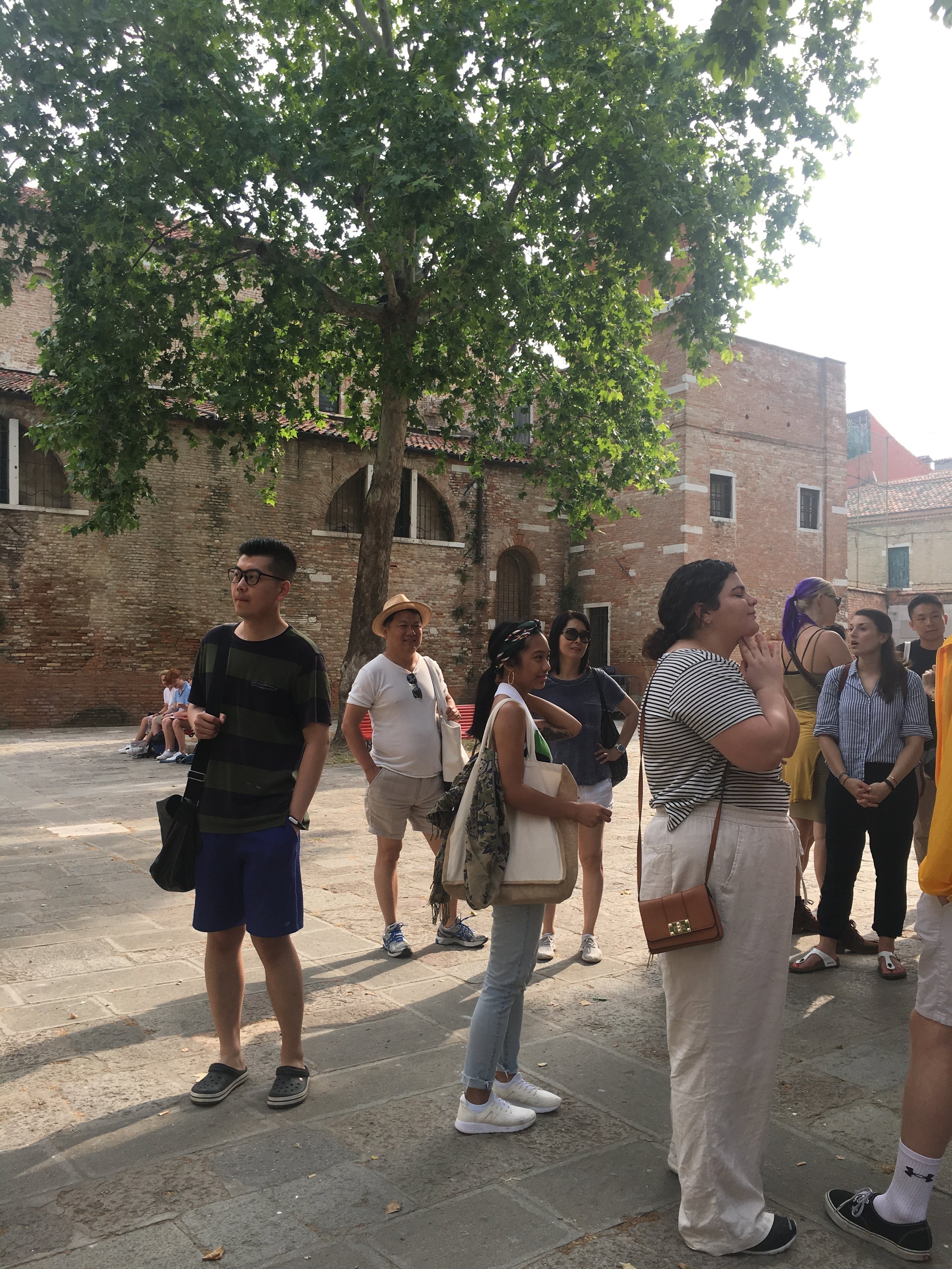 Penghui is pictured here during the first walking tour orientation