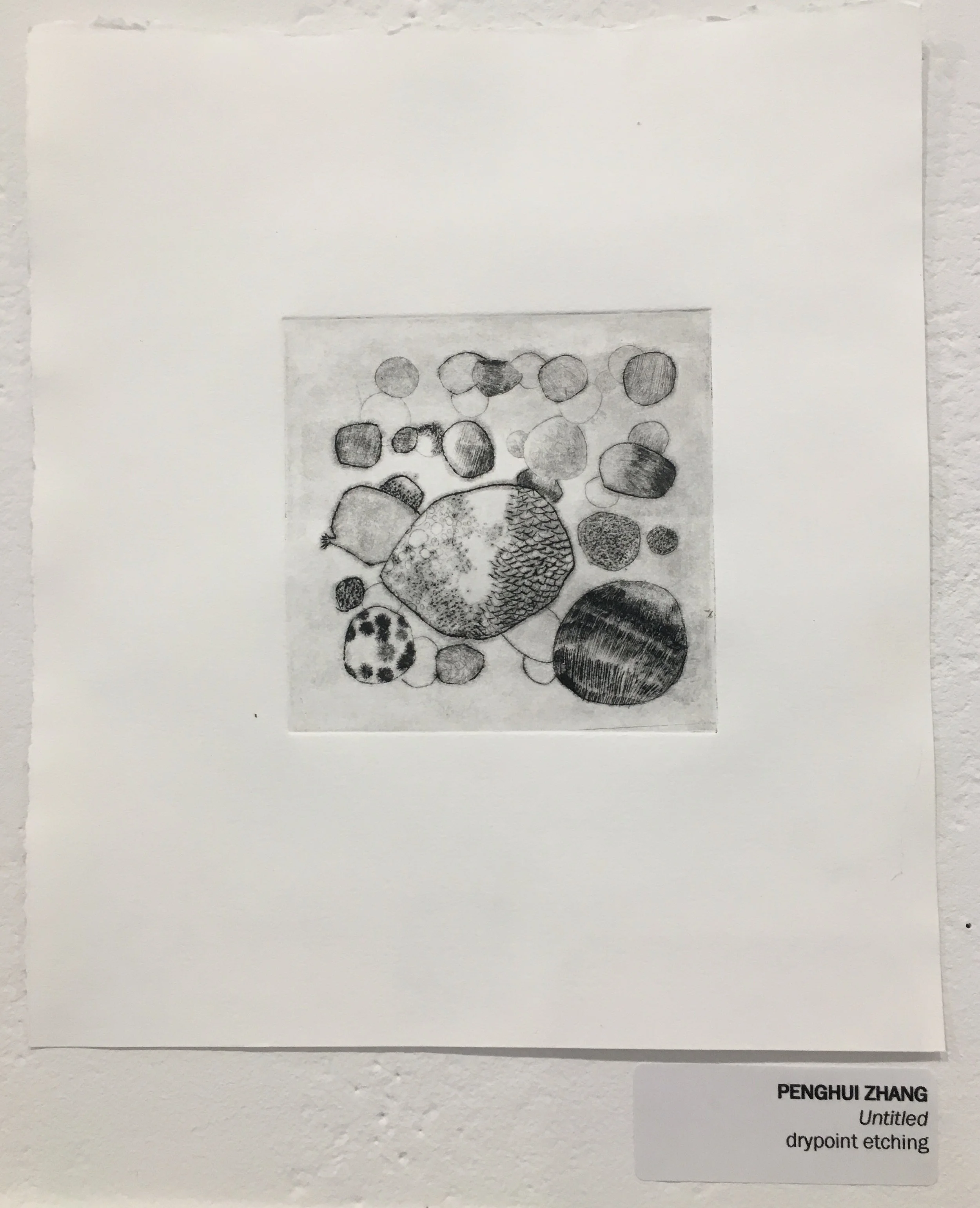 Penghui Zhang, "Untitled" (drypoint etching)