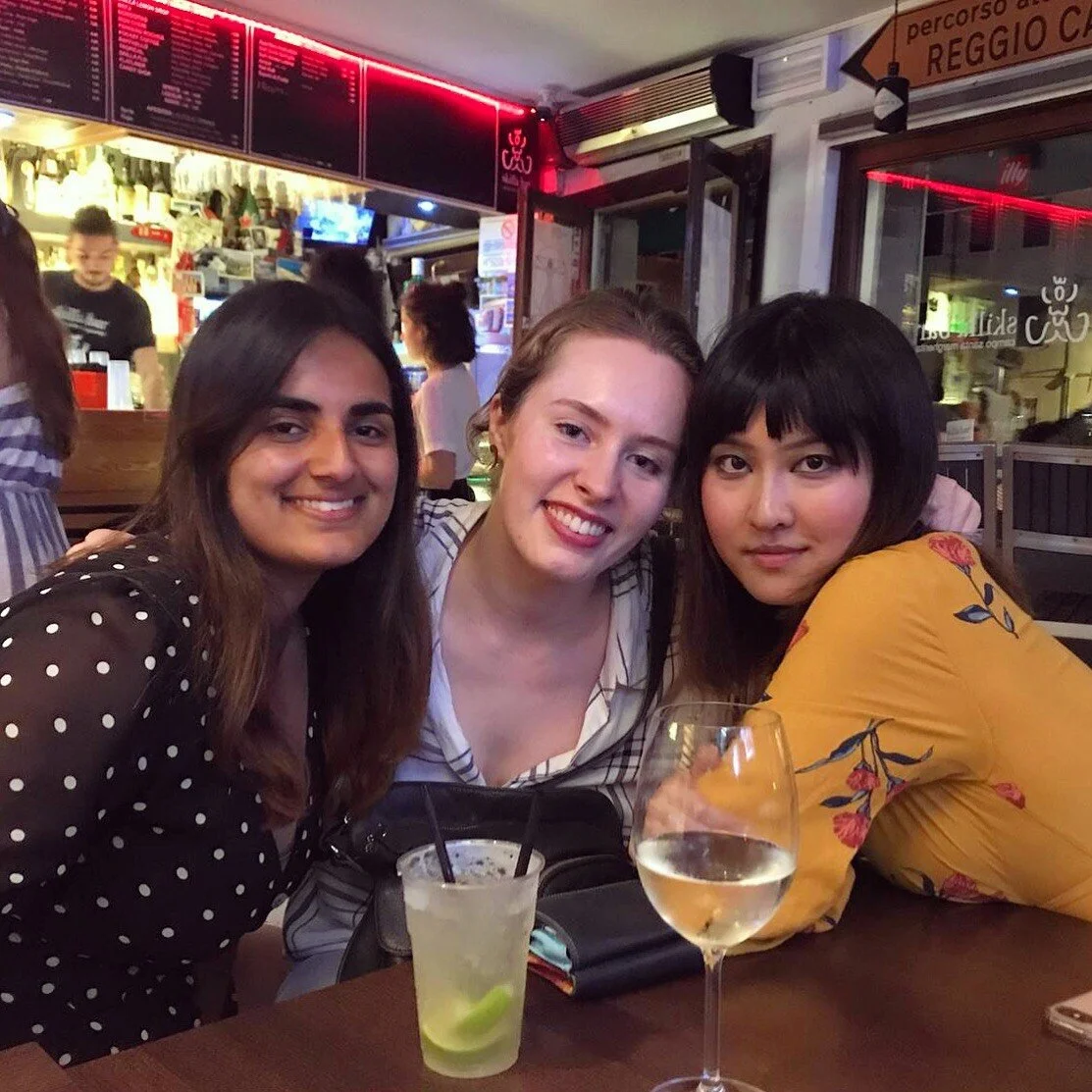 Eleanor with PIV ‘19 students Donna Nadeem and Huier Zhao.