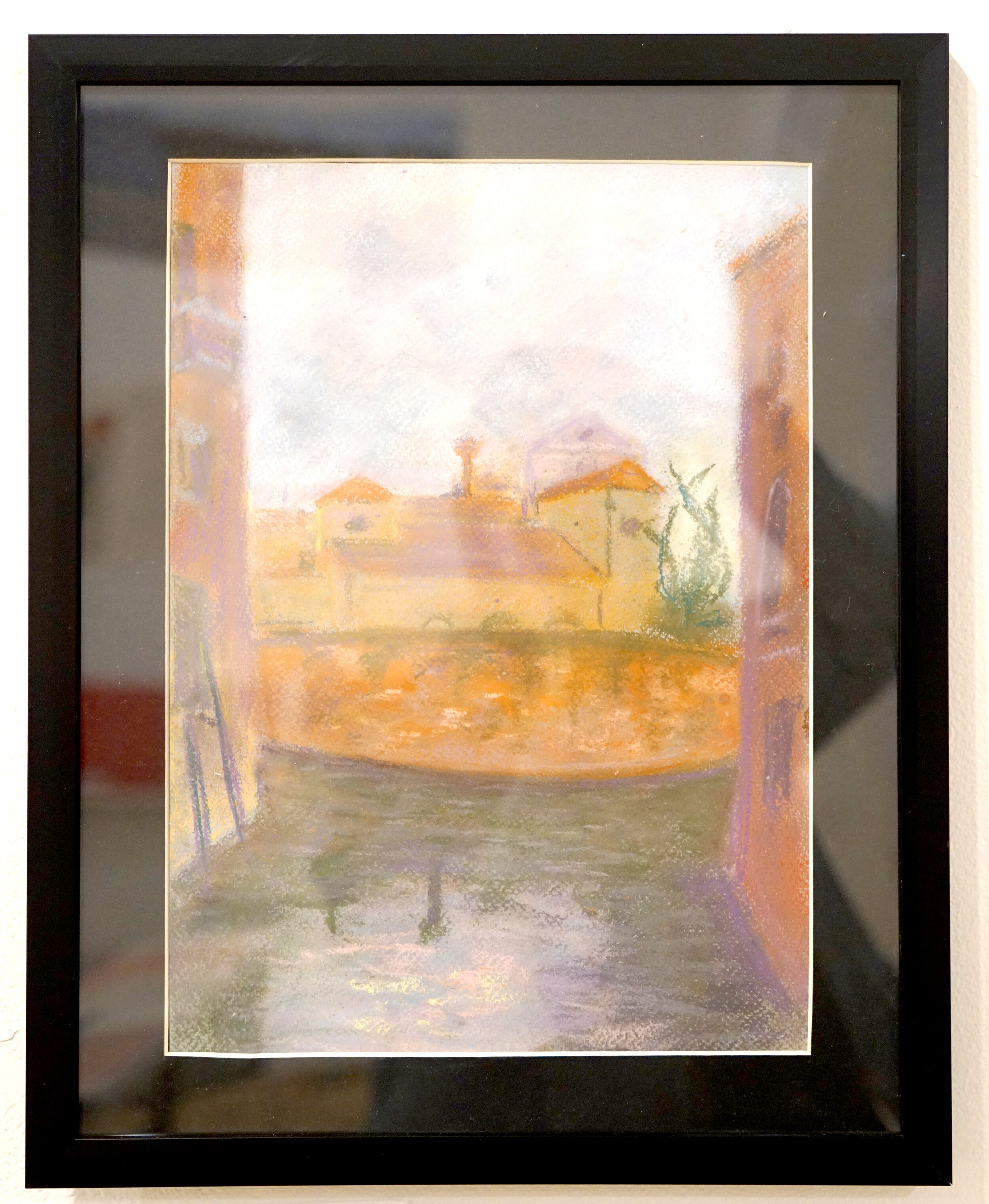  Sarah Szabo (PiV ‘13),  Venice Canal Turning , 2013. Pastel on paper, 9 x 12 in. 