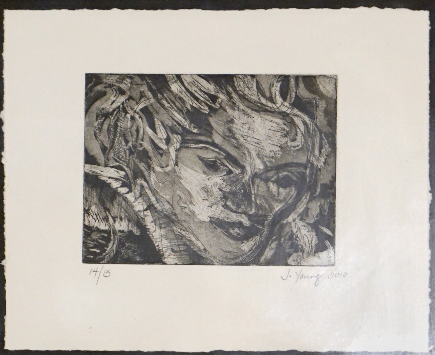  Jennella Young (PiV ‘10),  Untitled #1 , 2010. Copper plate etching, 8.5 x 7 in. 