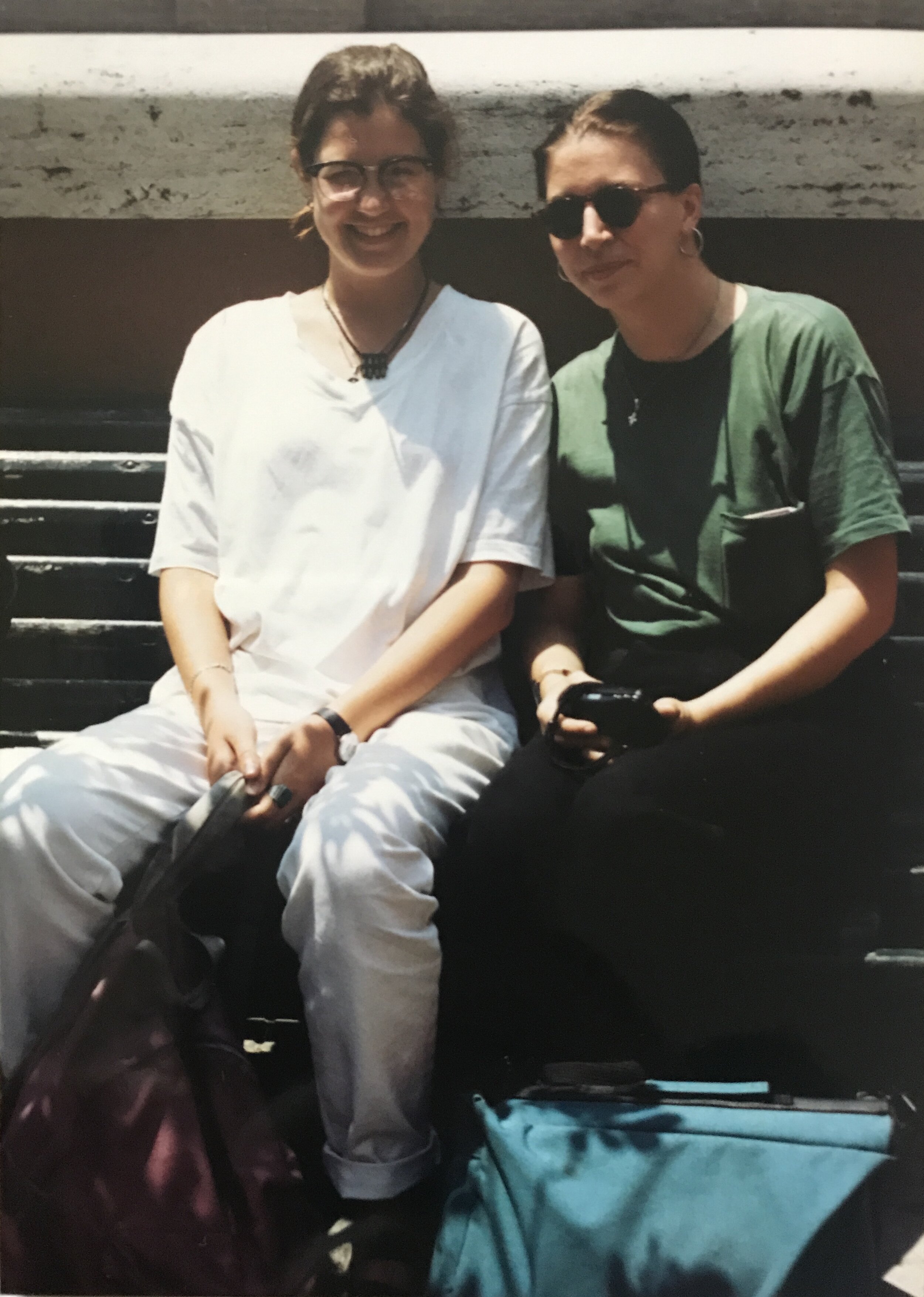   Sunny Sillane and Carrie Marie Hamilton in Rome , 1993 (photo: Wennie Huang) 