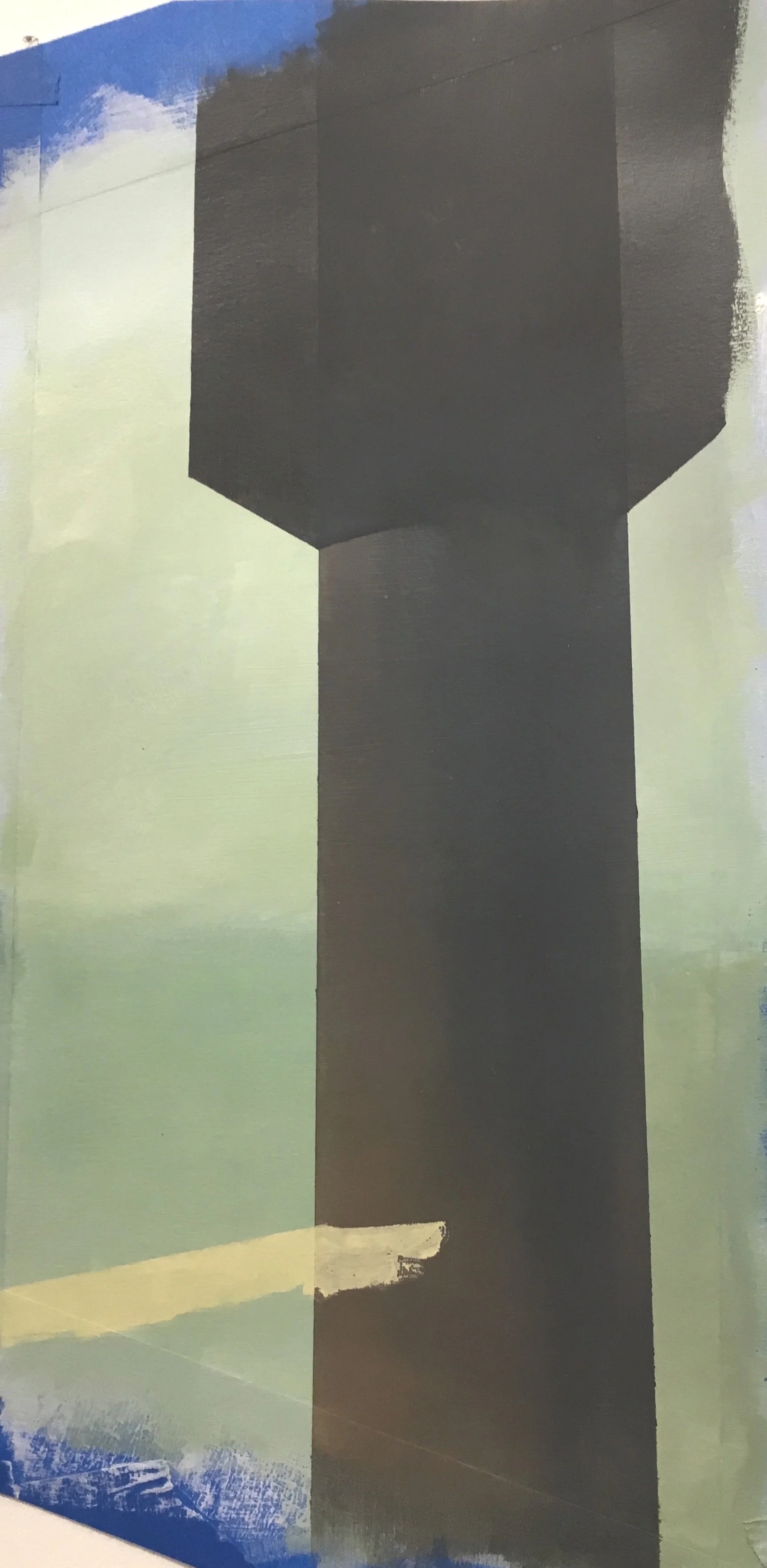 Xingze Li, "Column" (oil on paper)