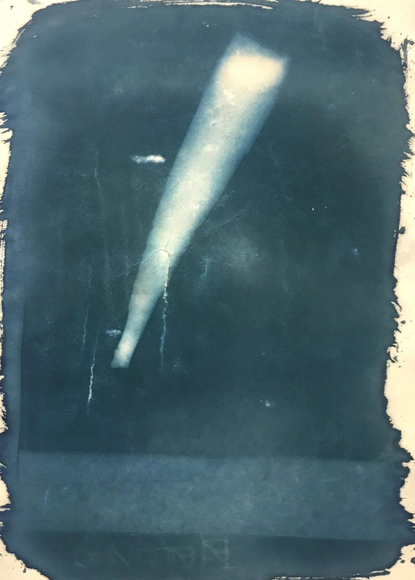 Xingze Li, "Untitled #13" (cyanotype on paper)