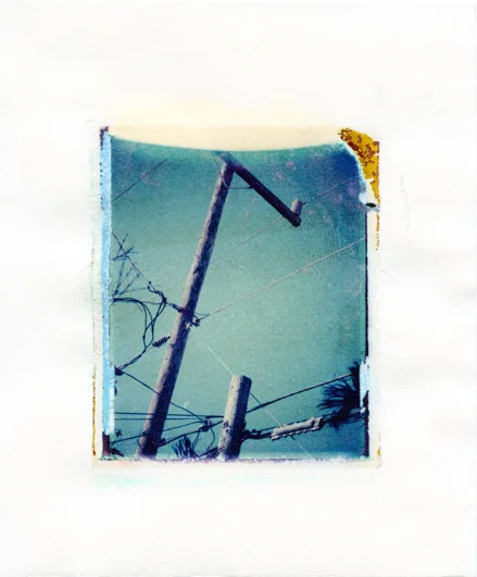1700 Florida Ave, Lines , Polaroid Transfer on hot press watercolor paper, 6" x 6.75", 2011