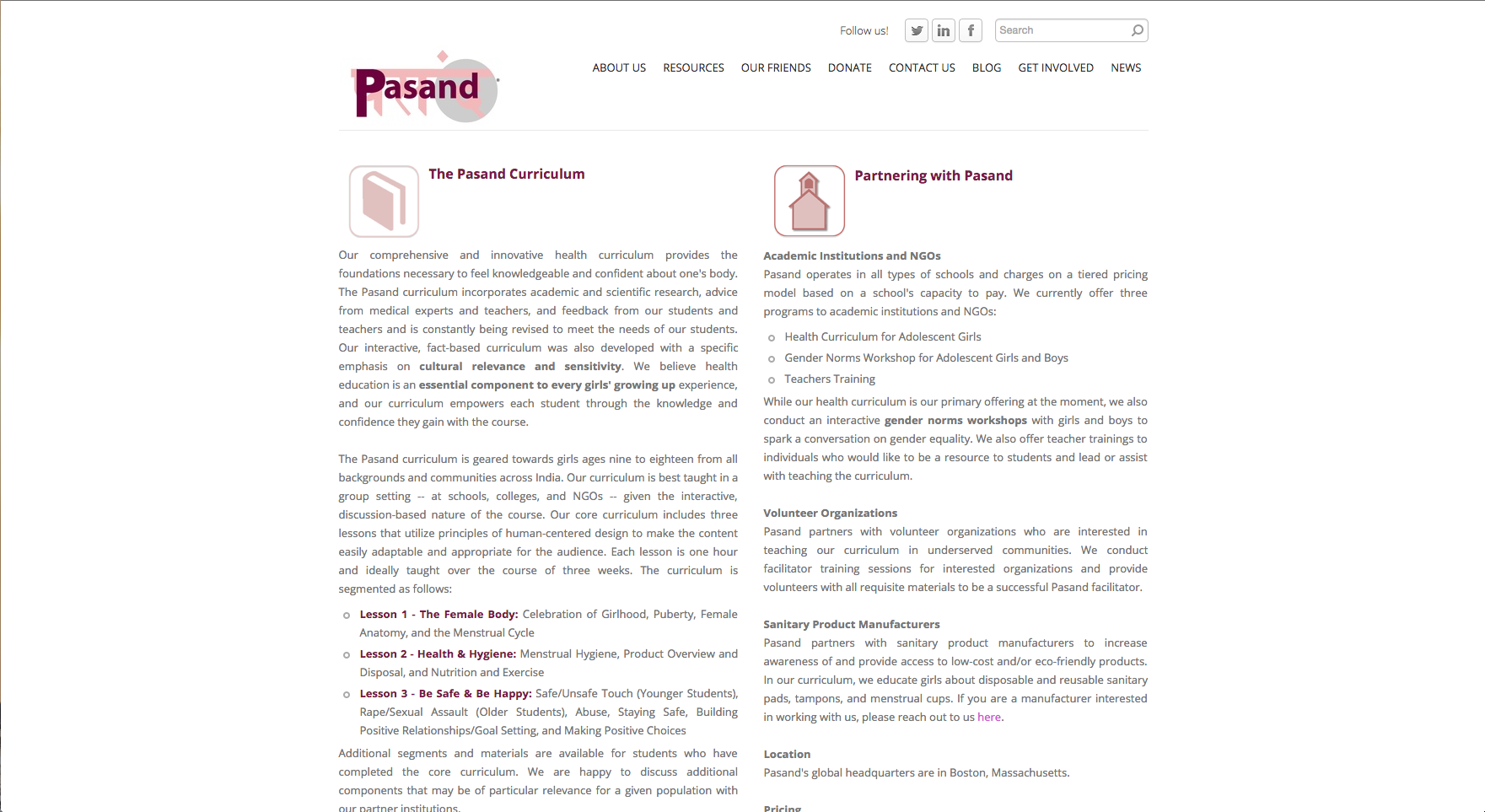 Old Site Design