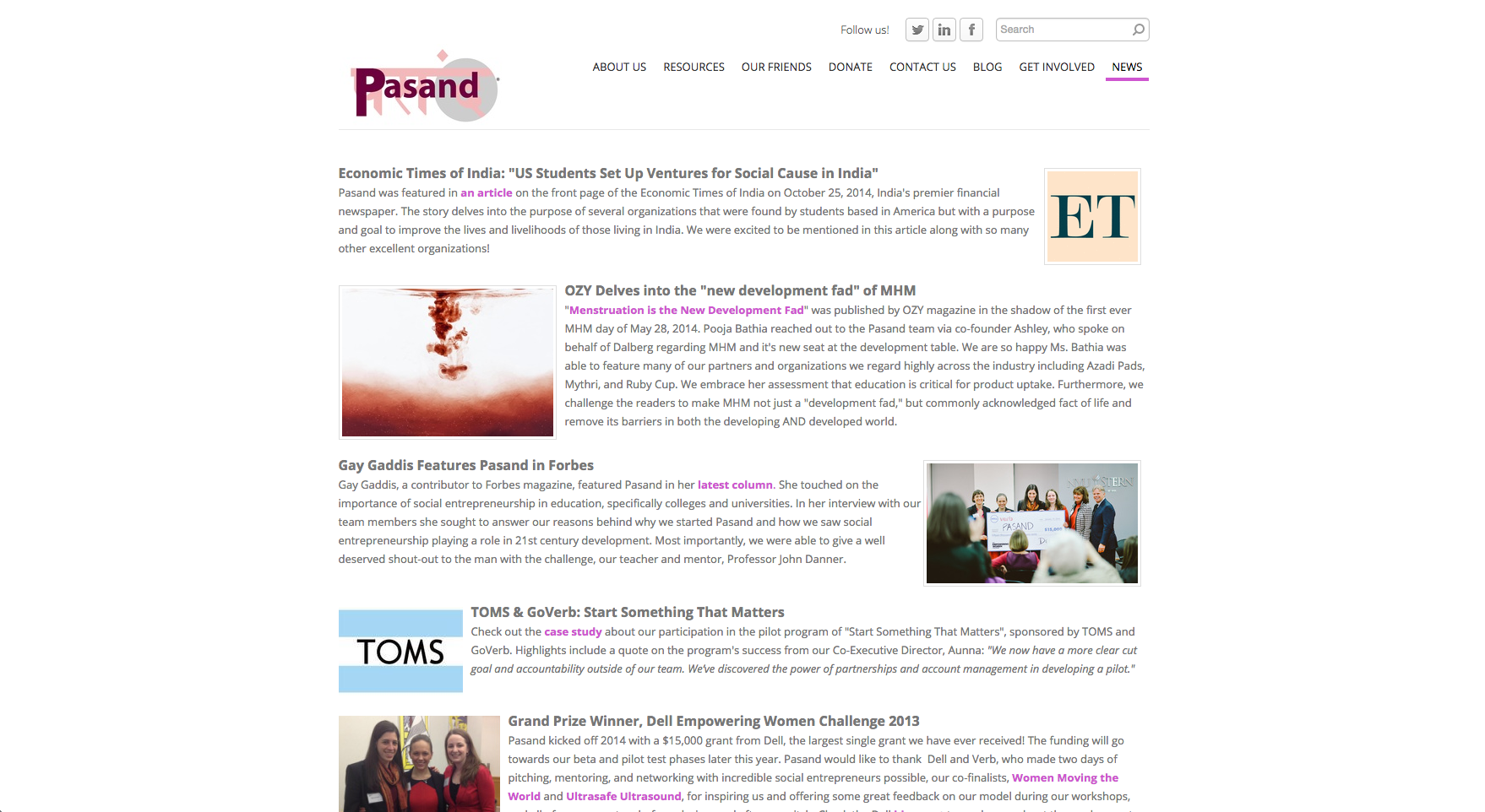 Old Site Design