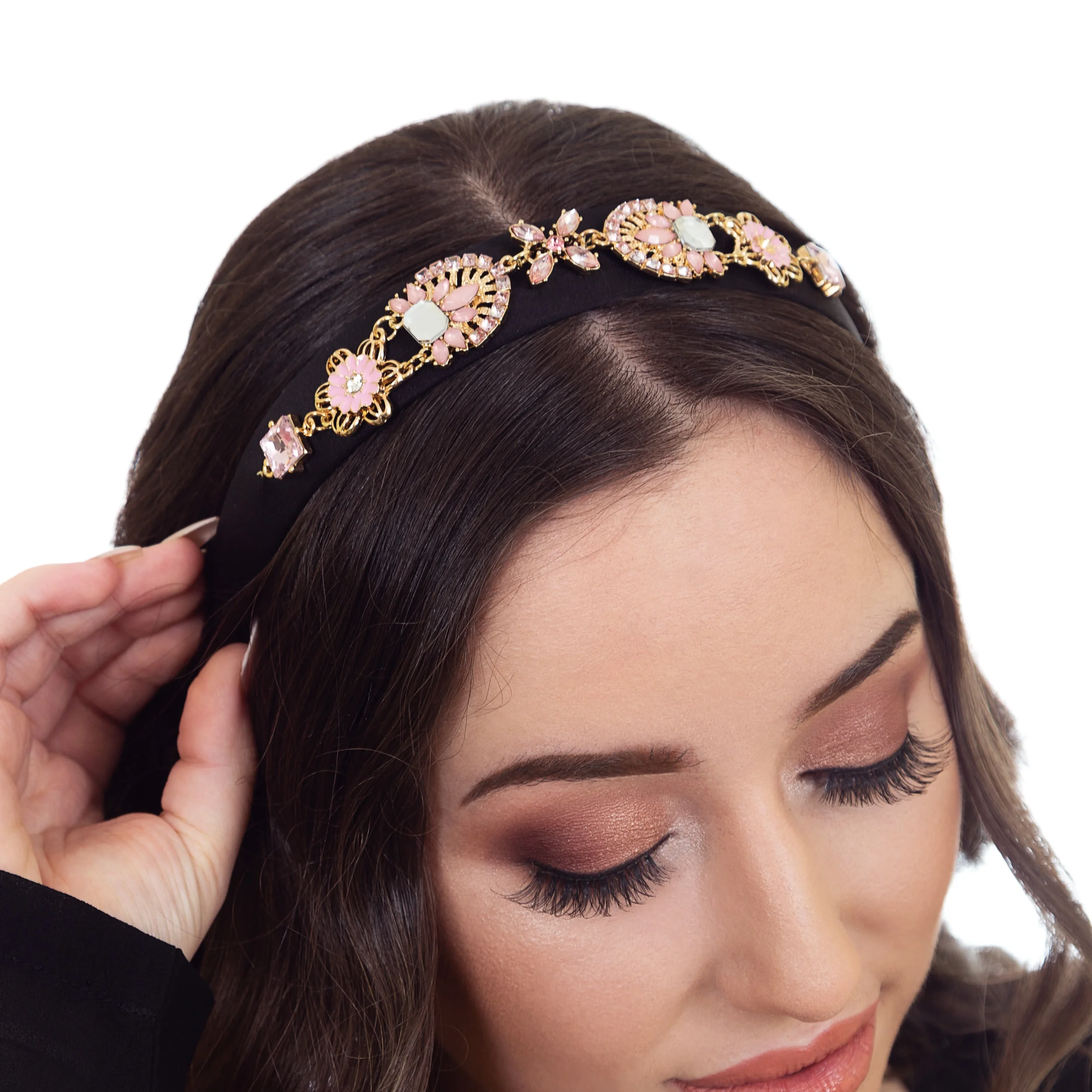 Black and Pink Fascinator for Races