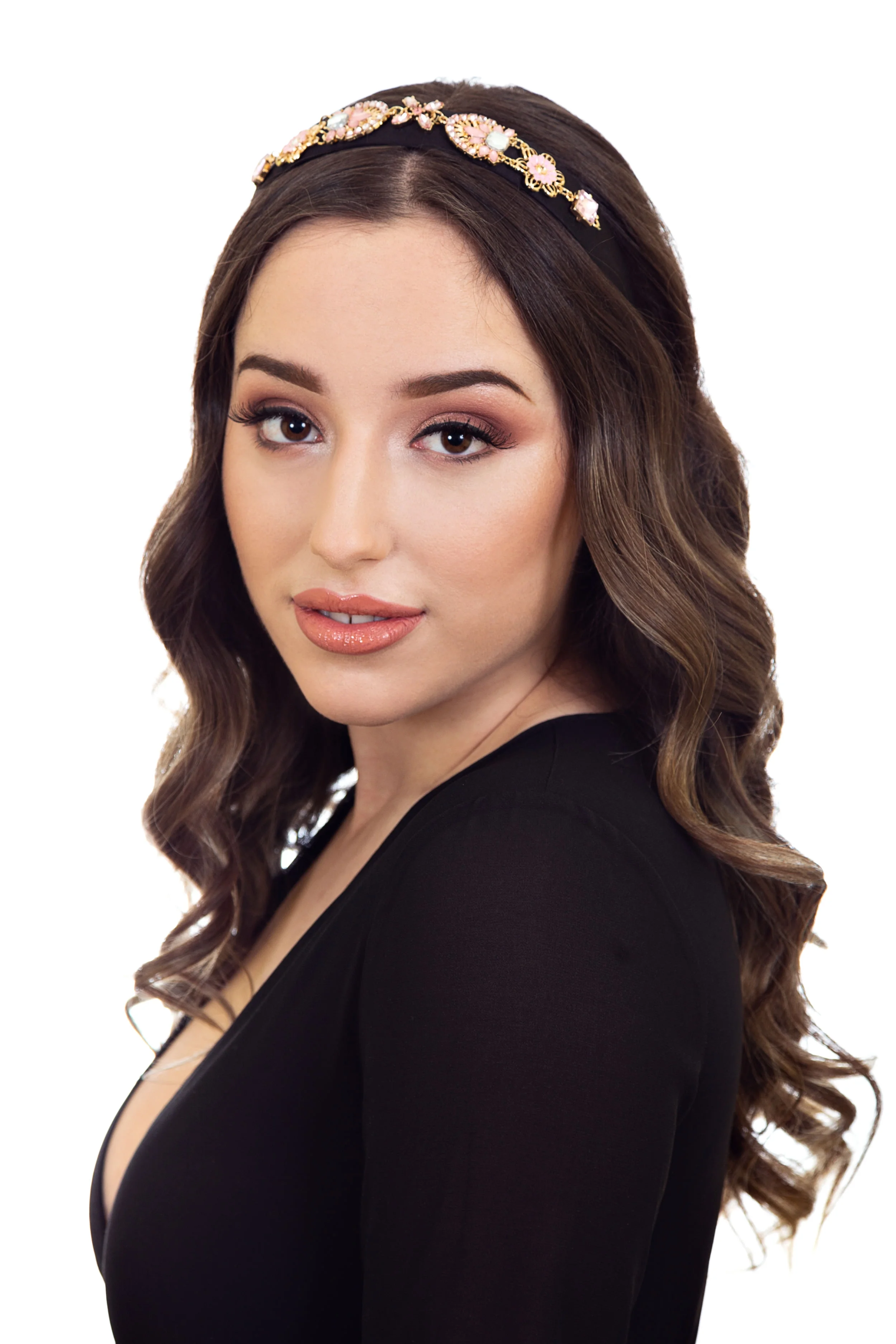 Black and Pink Fascinator for Wedding